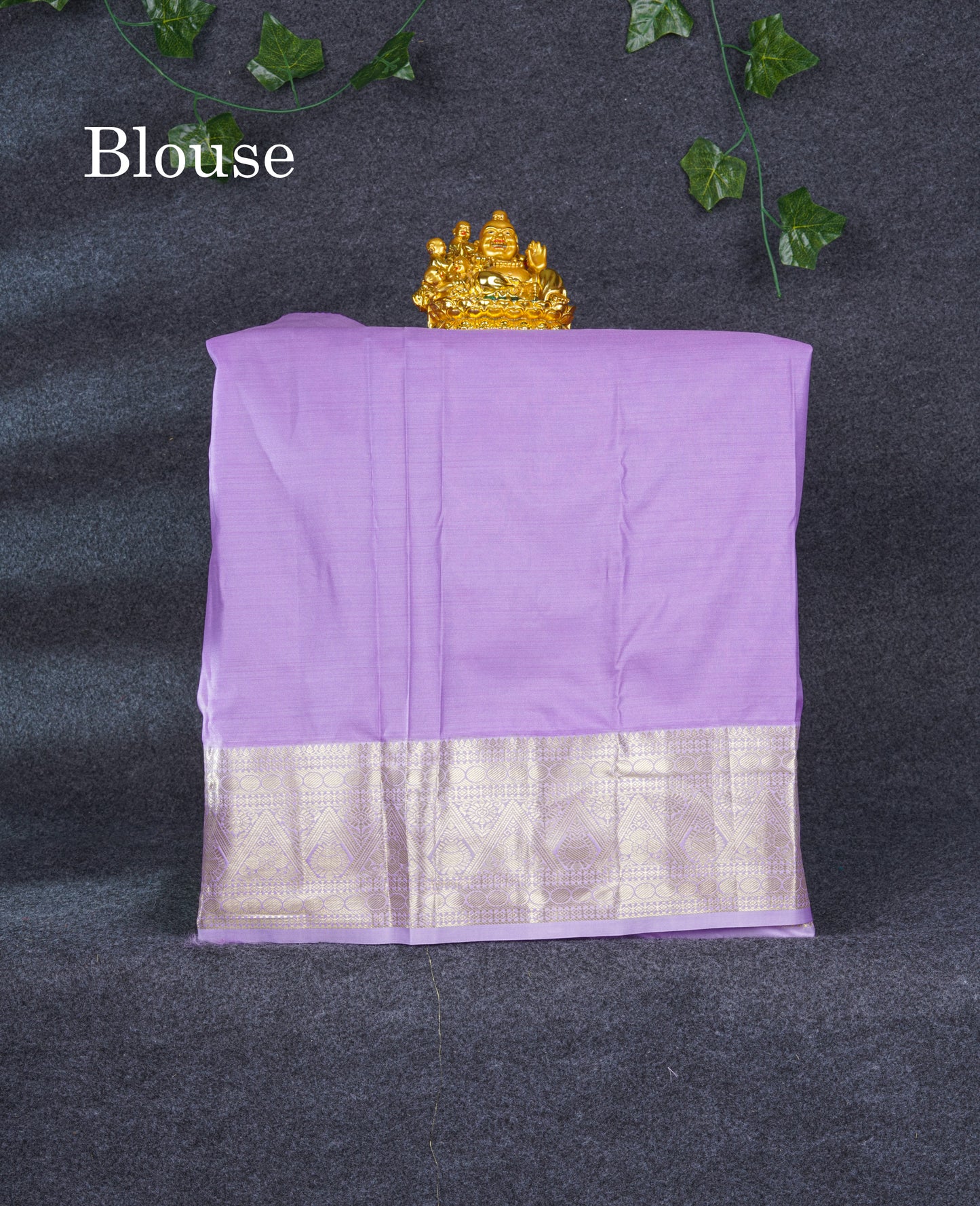 Semi Silk Pattu Pavadai ( Sapphire Green ) With Lavender Blouse 21"