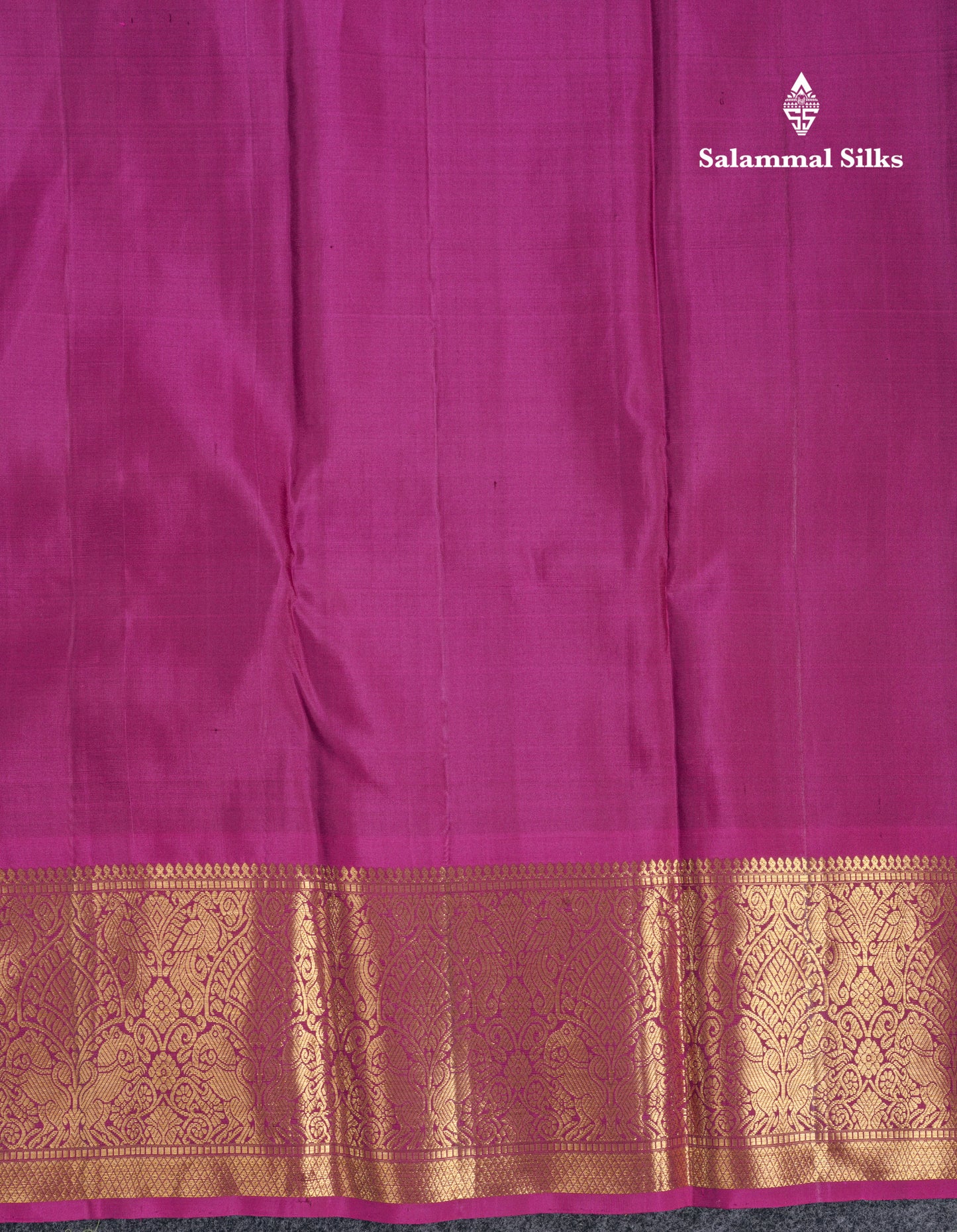 Navy Blue Bridal Pure Kanjivaram Silk Saree With Magenta Border