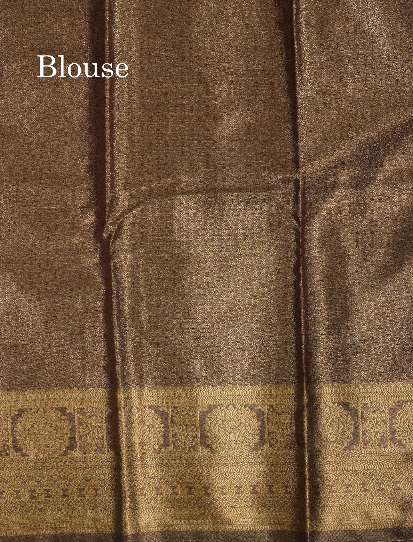 Brown Tissue Bridal Semi Silk Saree With Self Border