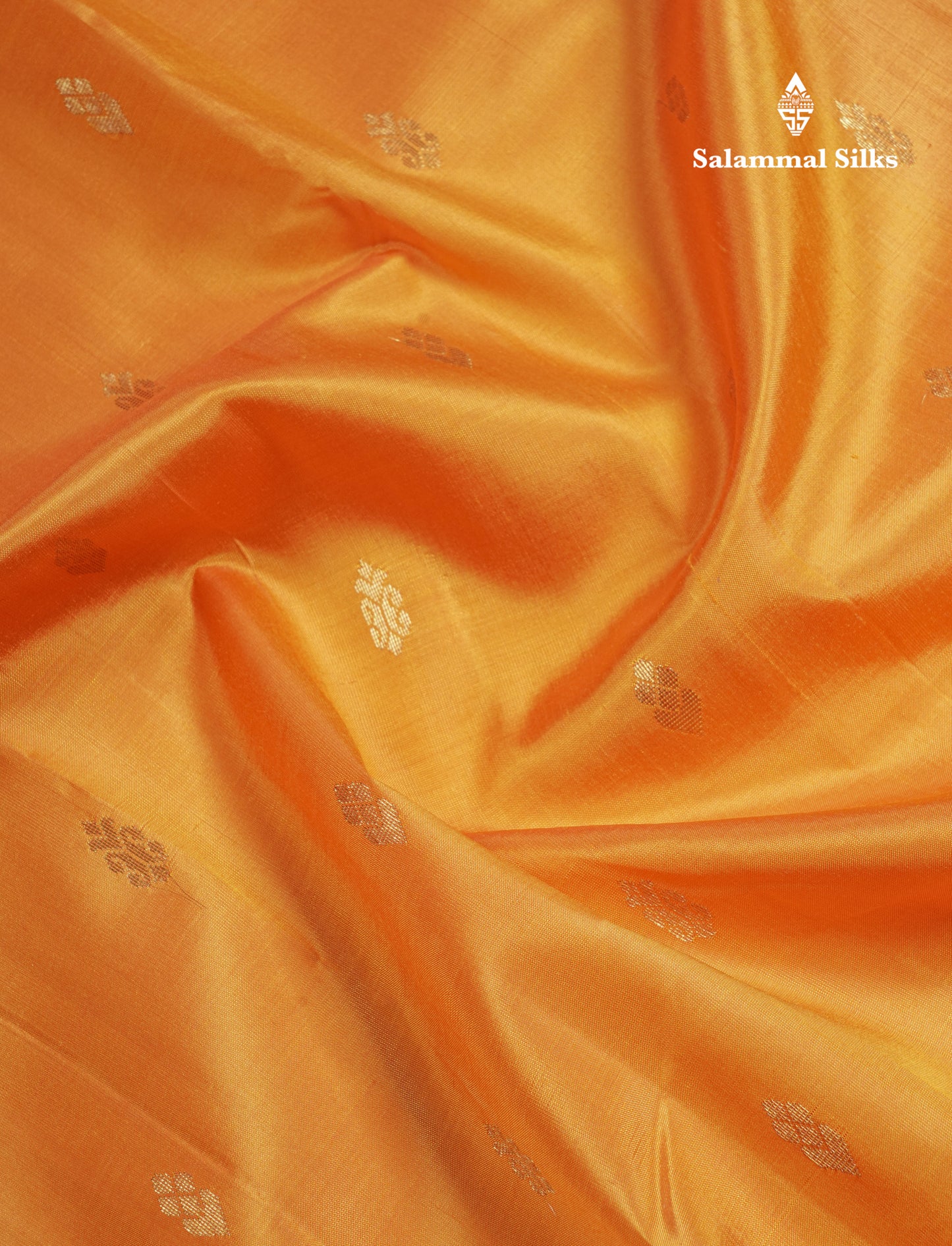 Mango Yellow Pure Kanjivaram Silk Saree With Contrast Chocolate One Side Border
