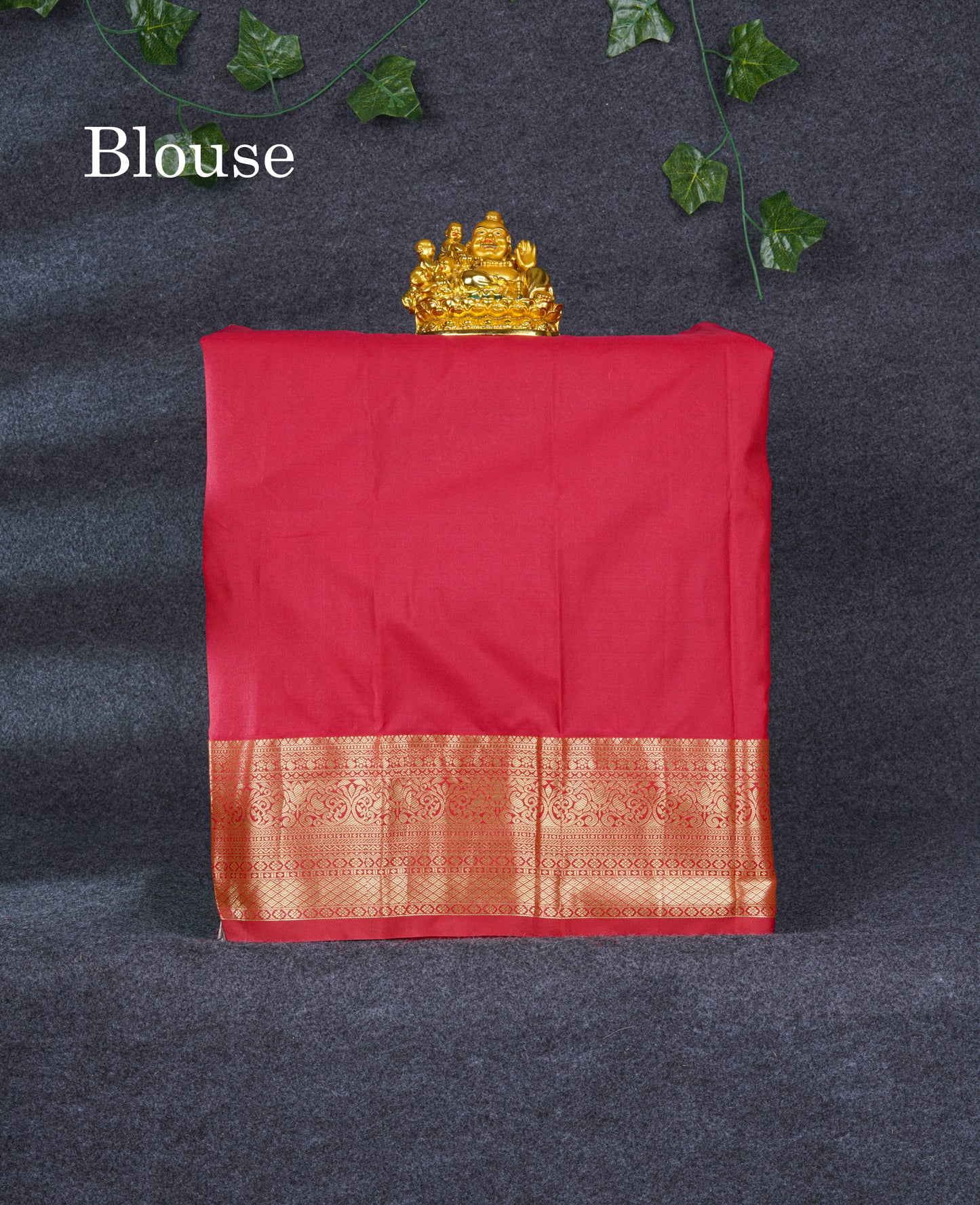 Semi Silk Pattu Pavadai (Parrot Green) With Chilly Red Blouse 21"