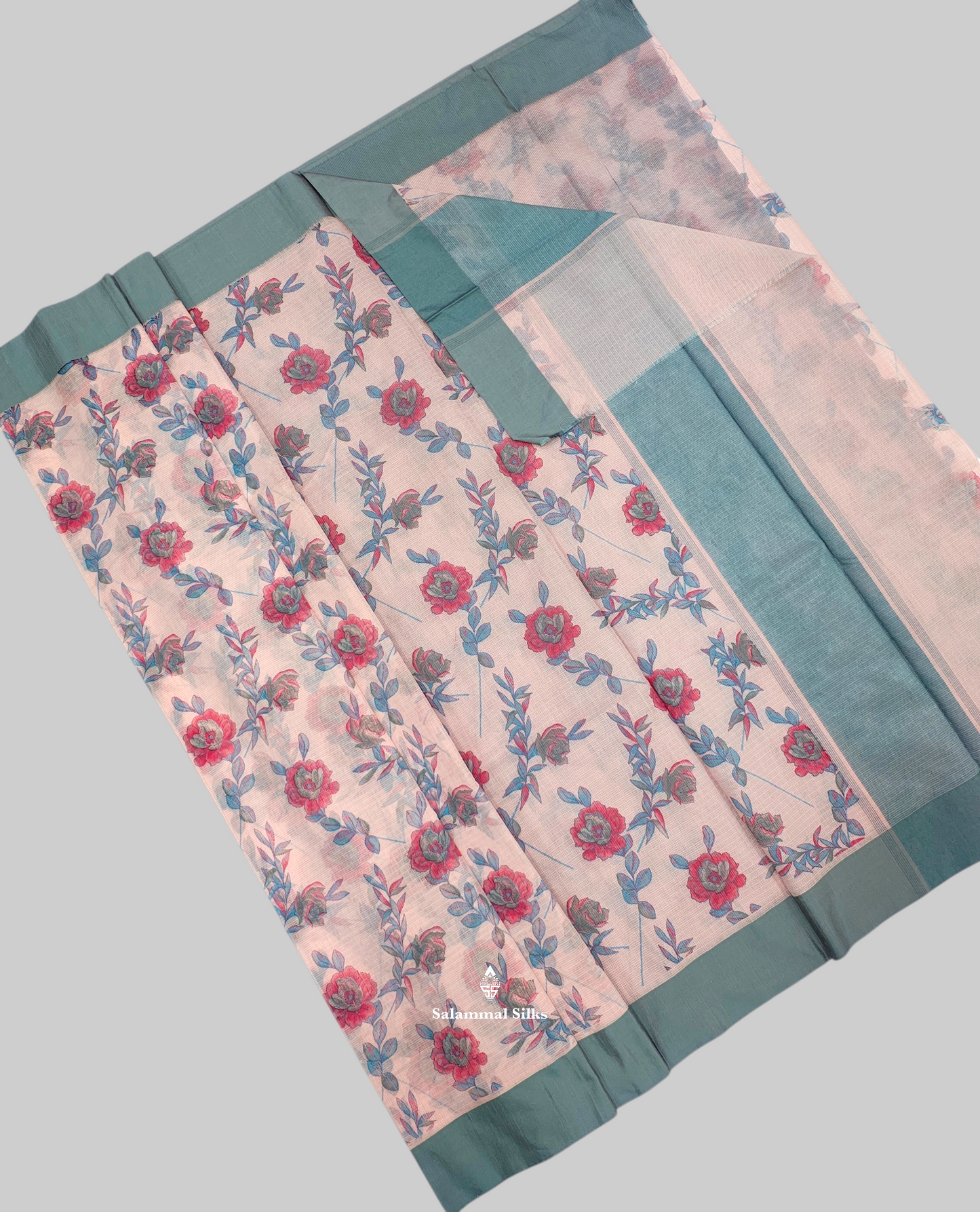 Sandal Beautiful Fancy Saree With Plain Grey Border