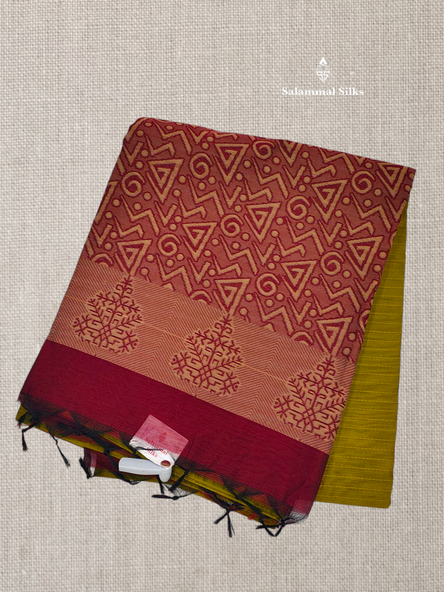 Olive Green Beautiful Fancy Kora Cotton Saree With Blouse