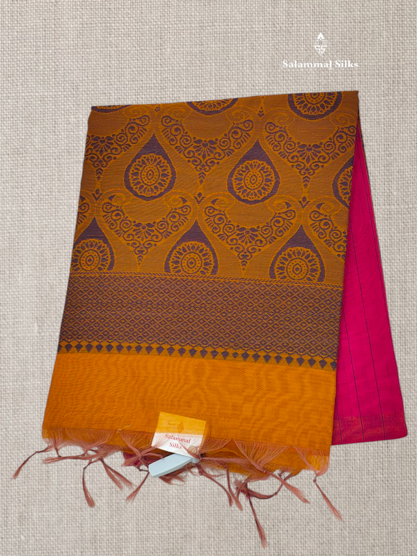 Pink Beautiful Fancy Kora Cotton Saree With Blouse