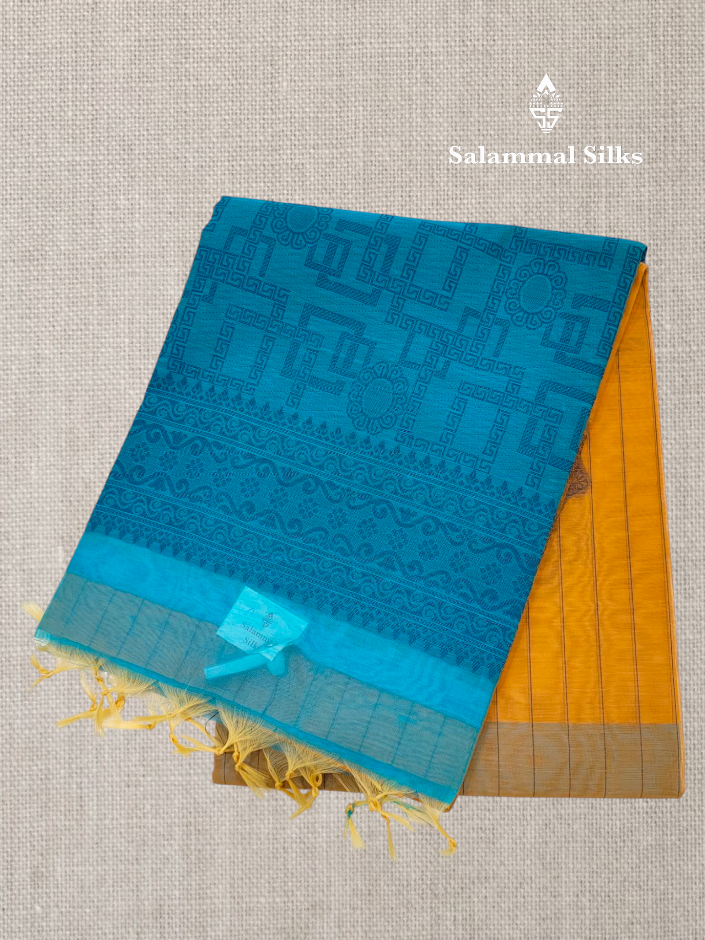 Peach Beautiful Fancy Kora Cotton Saree With Blouse