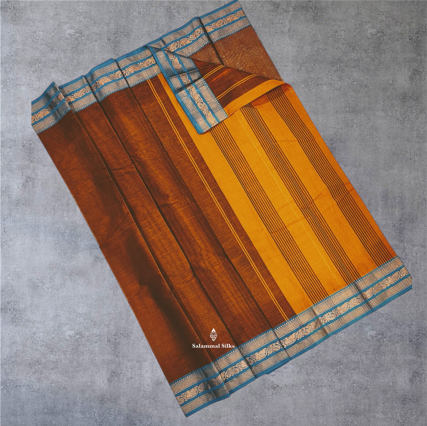 Bottle Green Colour Linen Cotton Sarees With Contrast Maroon Border