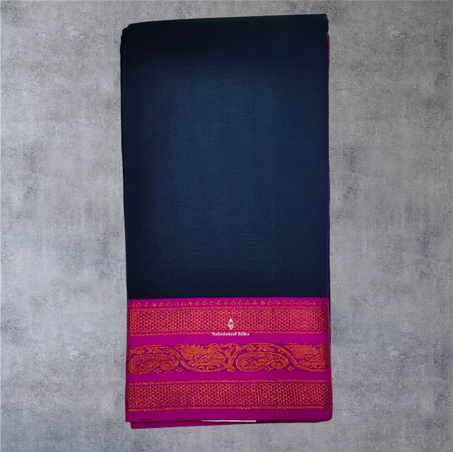 Bottle Green Colour Linen Cotton Sarees With Contrast Maroon Border