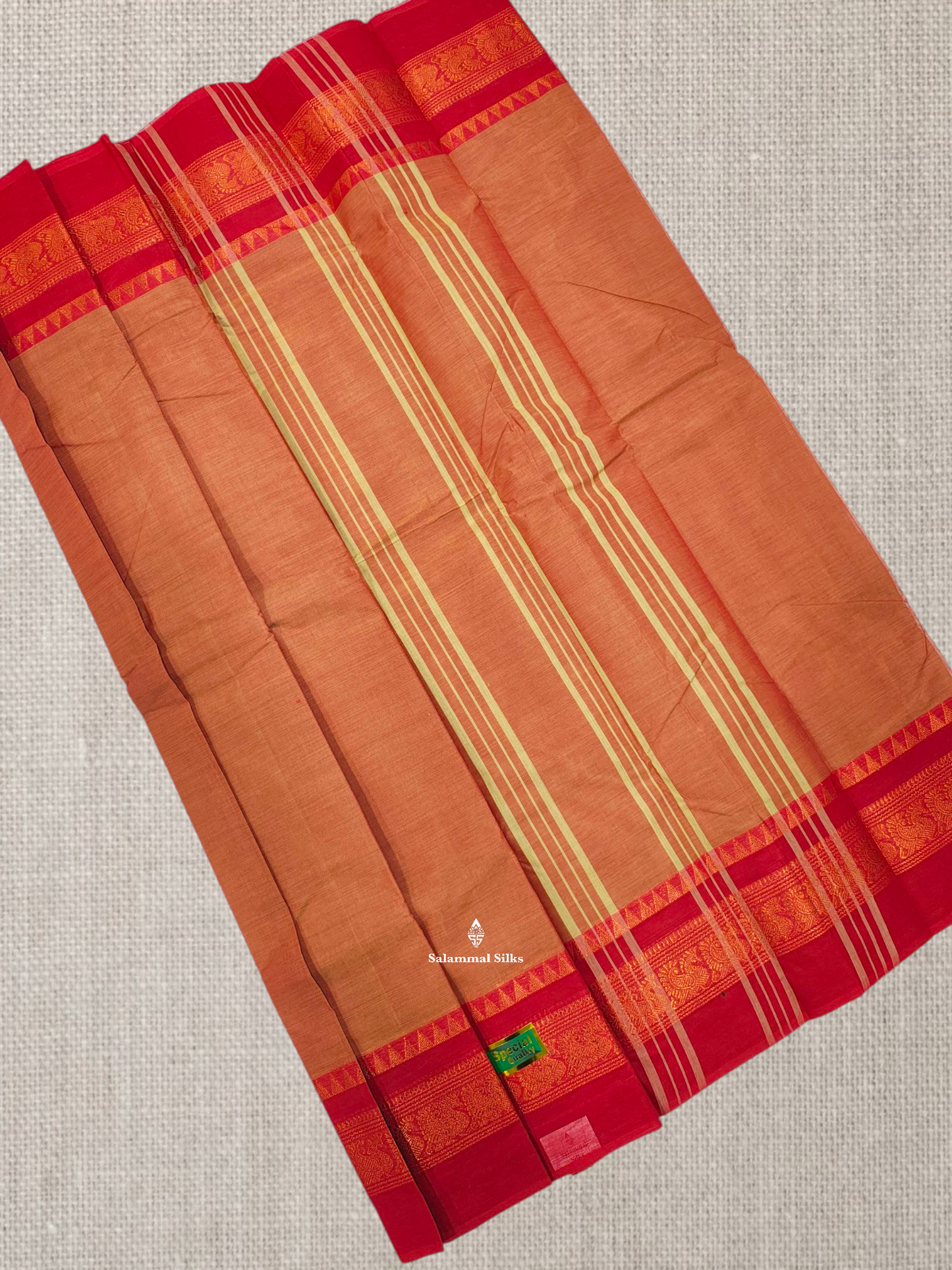 Pink Chettinad Plain Pure Cotton Saree With Traditional Magenta Border