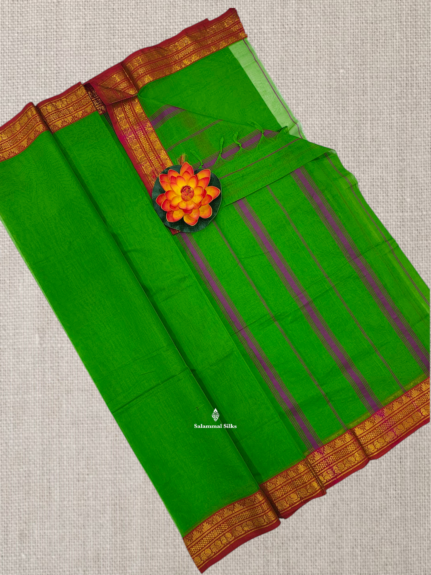 Light Brown Beautiful Plain Pure Cotton Saree With Contrast Maroon Border