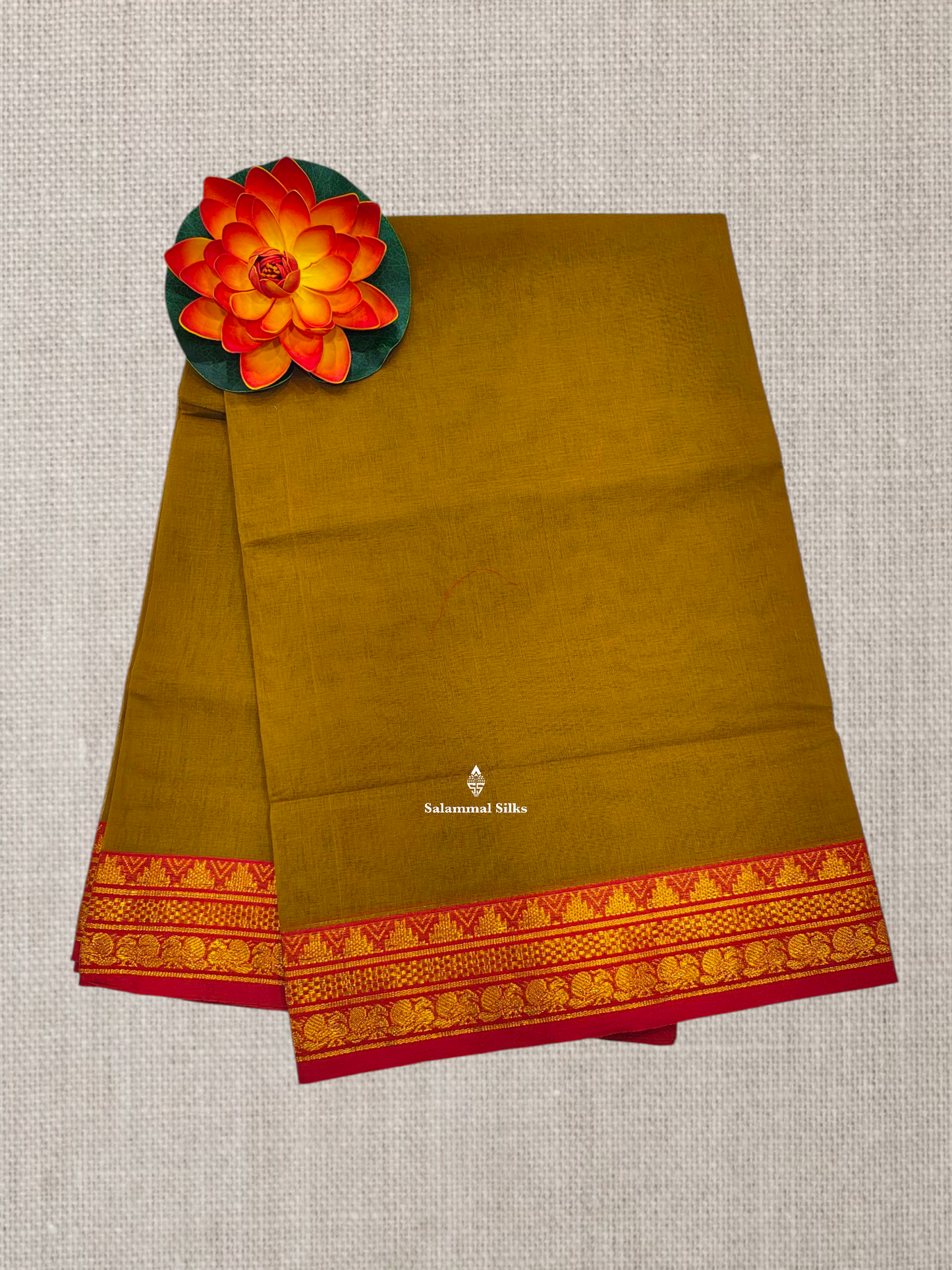 Light Brown Beautiful Plain Pure Cotton Saree With Contrast Maroon Border