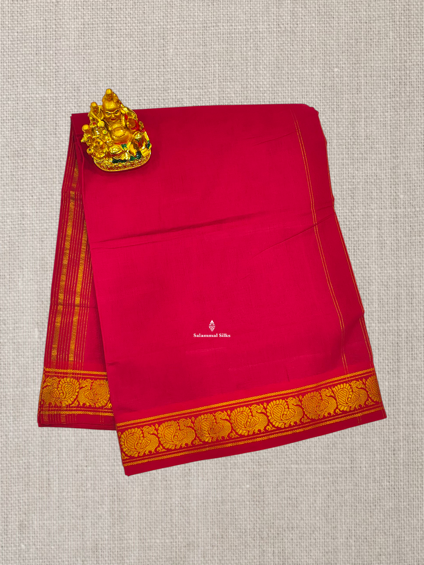 9 Yards Beautiful Navy Blue Plain Pure Cotton Saree With Maroon Border