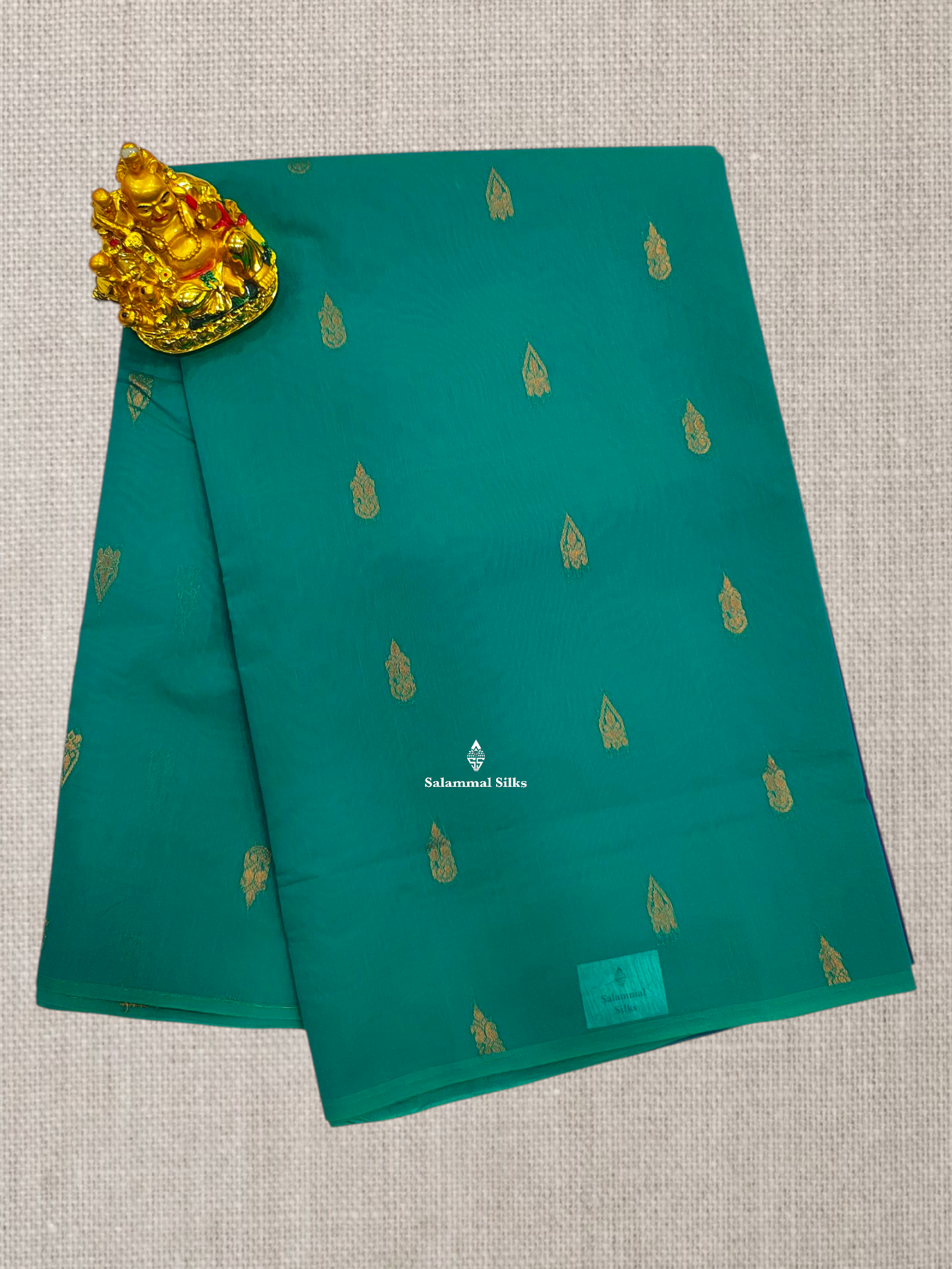 Sapphire Green Mesmerised Cotton Saree With Without Border