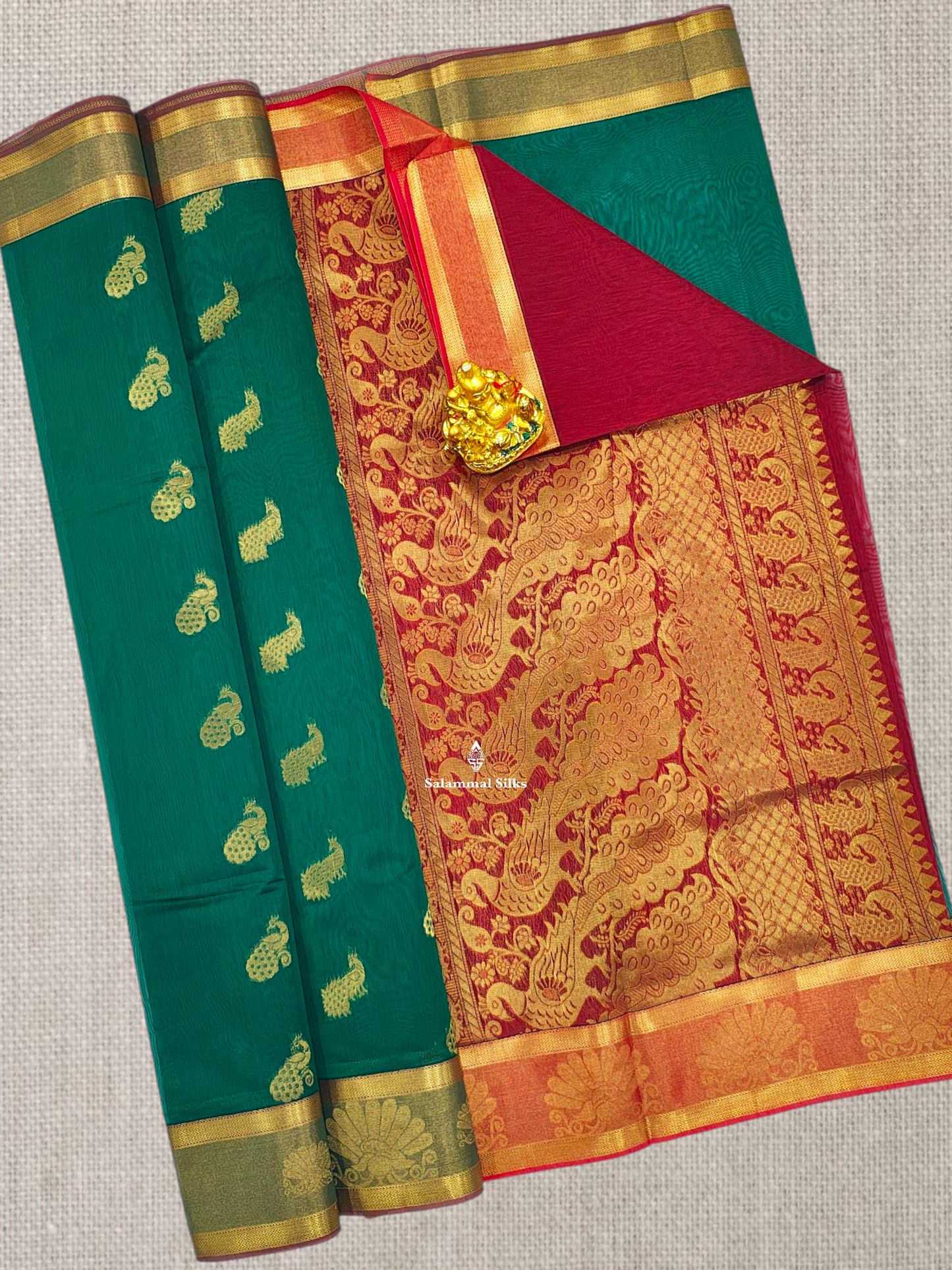 Rust Orange Beautiful Mesmerised Cotton Saree With Tissue Border