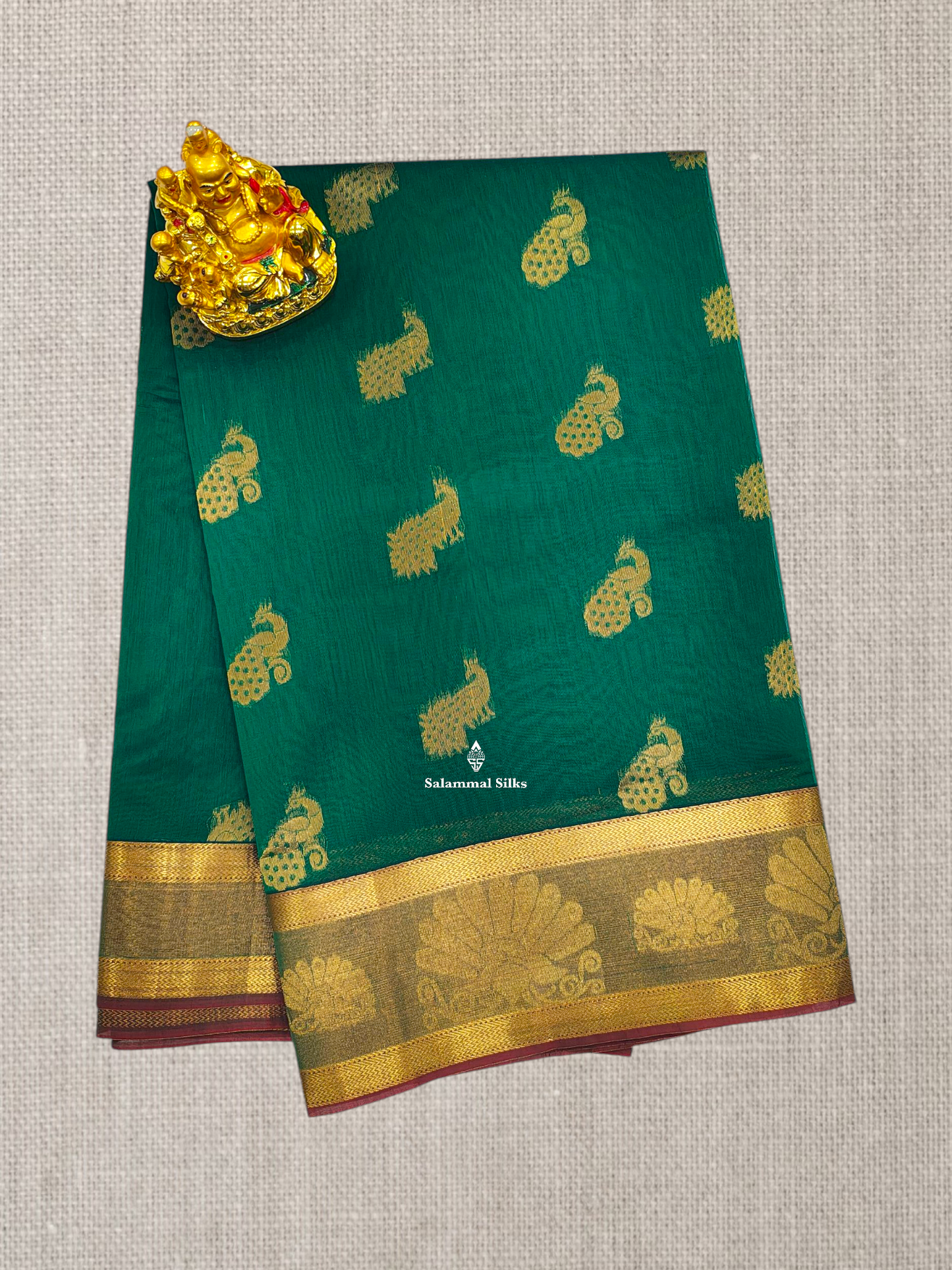 Rust Orange Beautiful Mesmerised Cotton Saree With Tissue Border