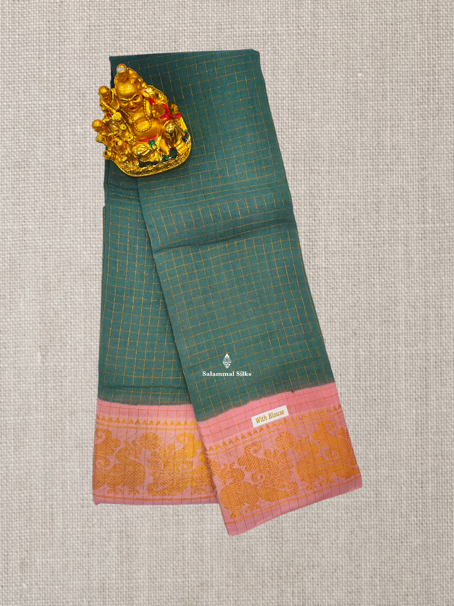 Red Beautiful Zari Pure Sungudi Cotton Saree With Contrast Sandal Border