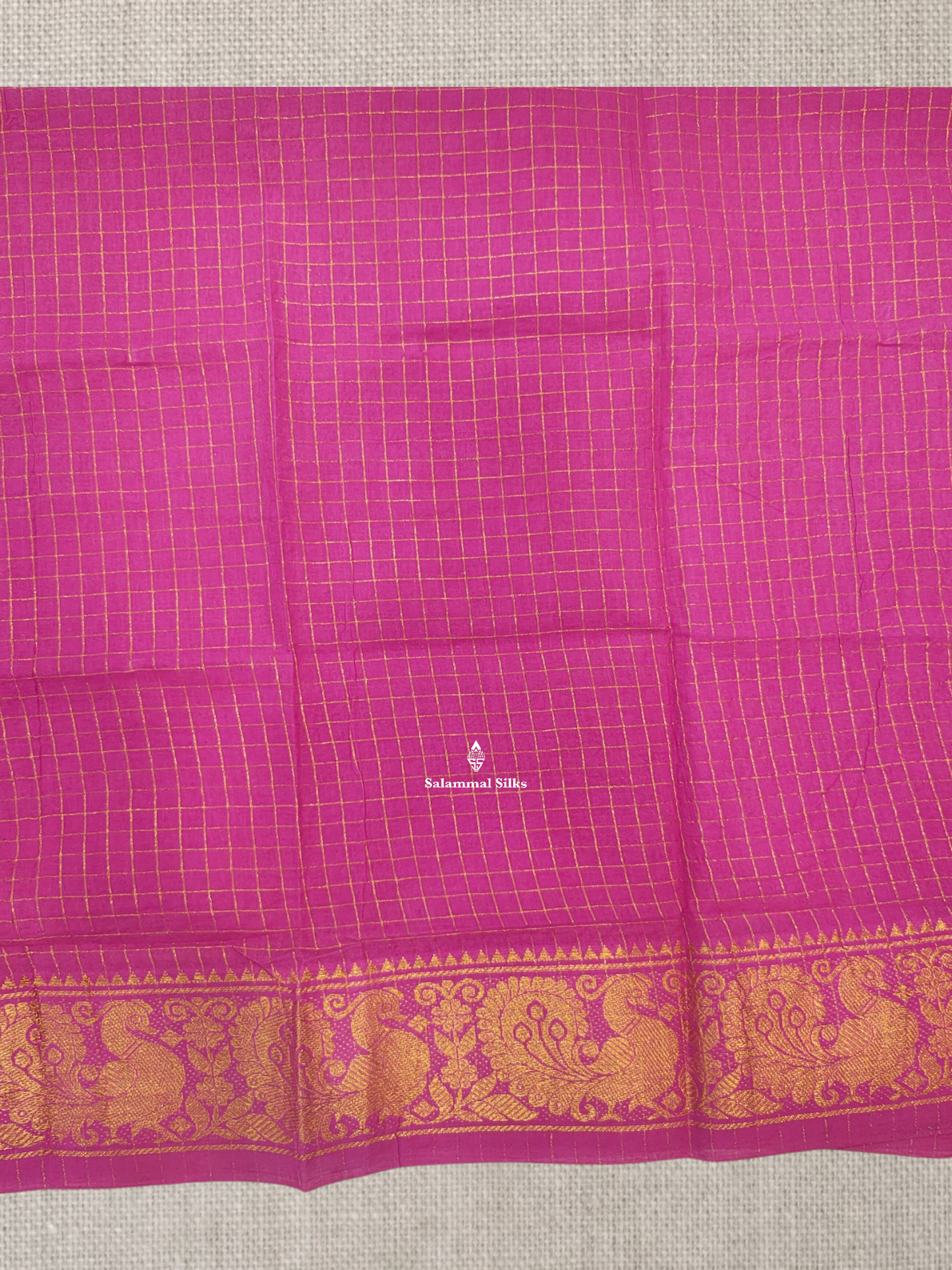 Red Beautiful Zari Pure Sungudi Cotton Saree With Contrast Sandal Border