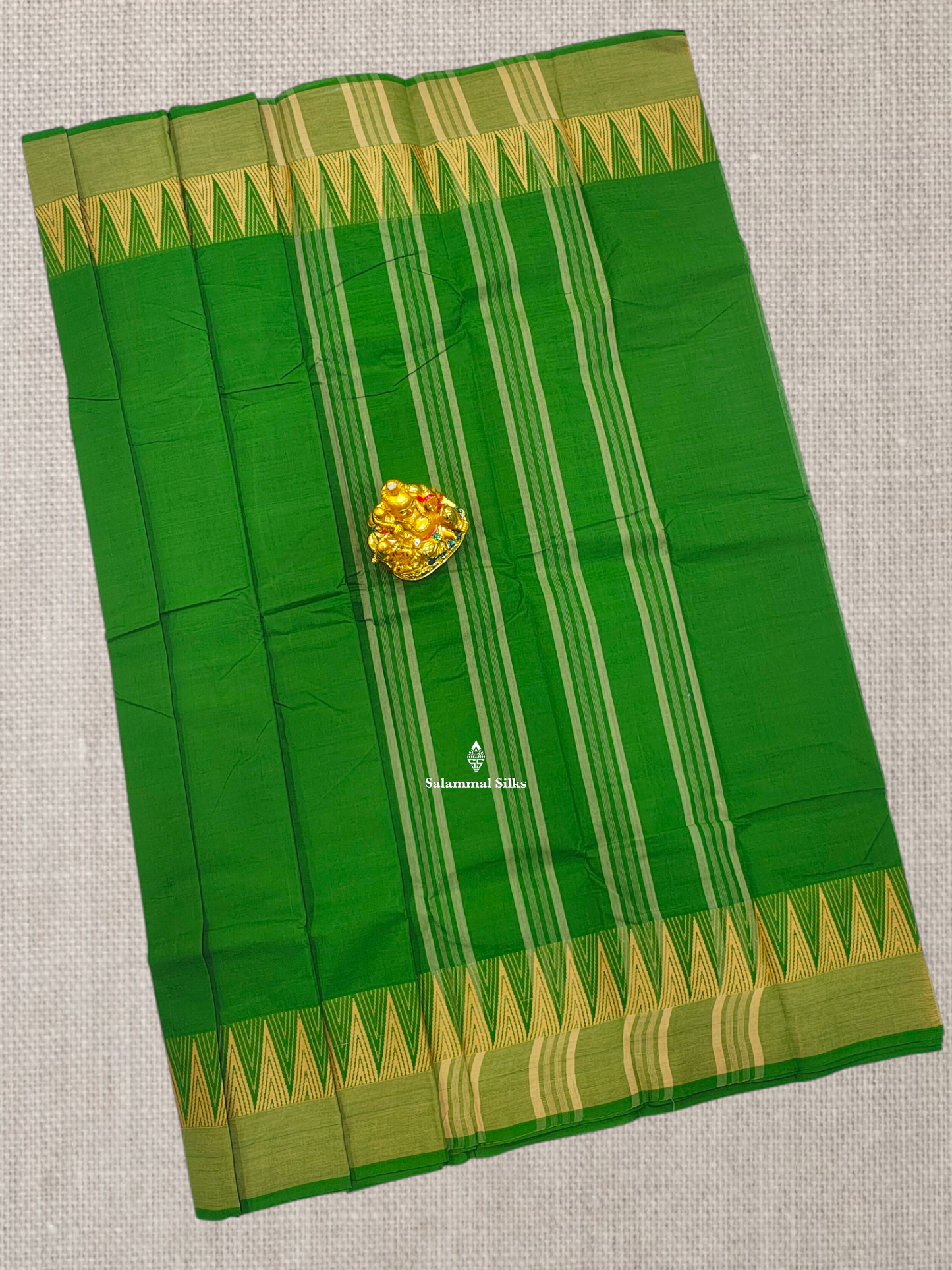 Violet Beautiful Chettinad Plain Pure Cotton Saree With Sandal Thread Work Traditional Temple Border