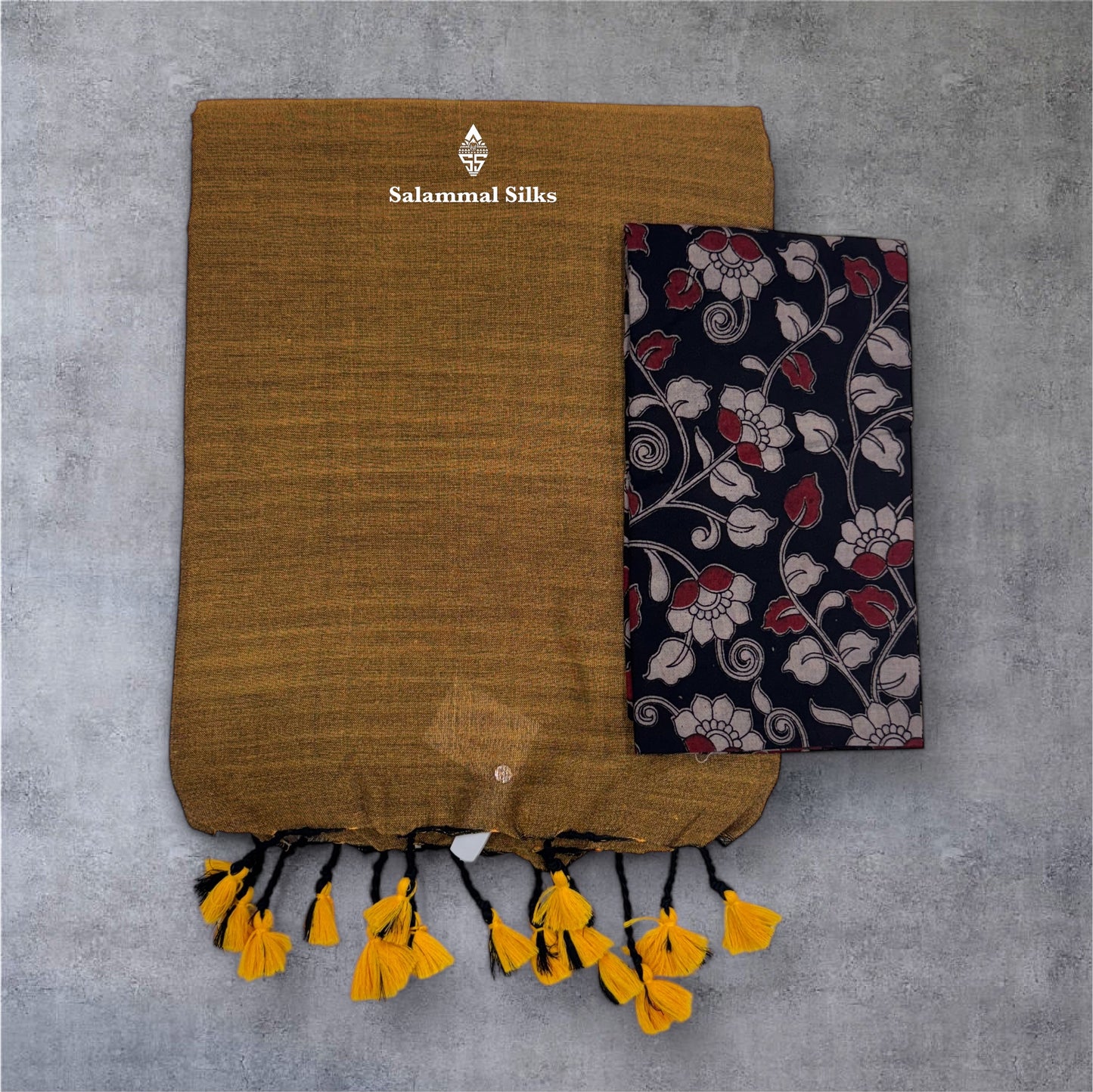 Pink Colour Khadi Cotton Saree With Running Blouse & Kalamkari Blouse