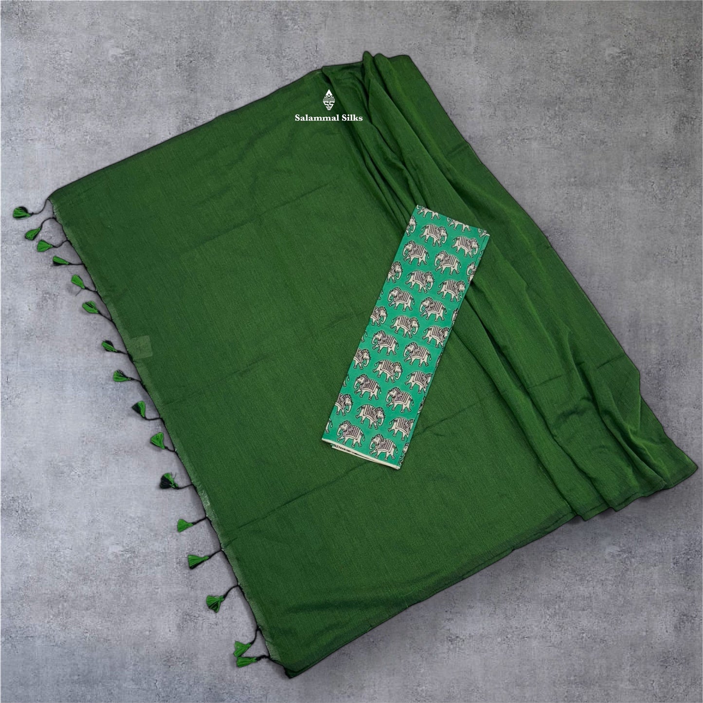Pink Colour Khadi Cotton Saree With Running Blouse & Kalamkari Blouse