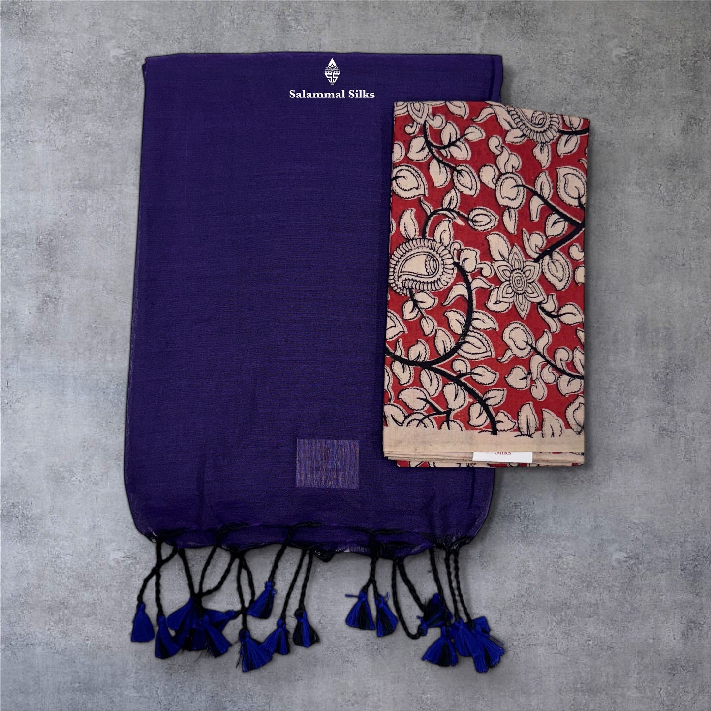 Pink Colour Khadi Cotton Saree With Running Blouse & Kalamkari Blouse