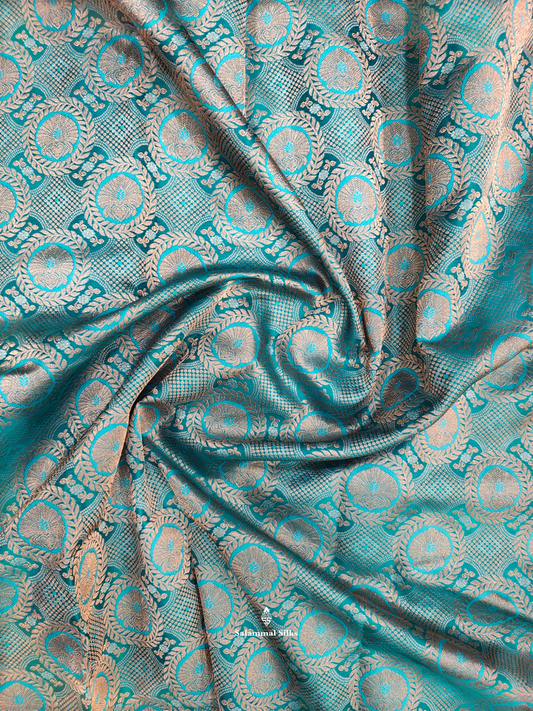 Ramar Green Puremix Silk Saree With Sapphire Green Border