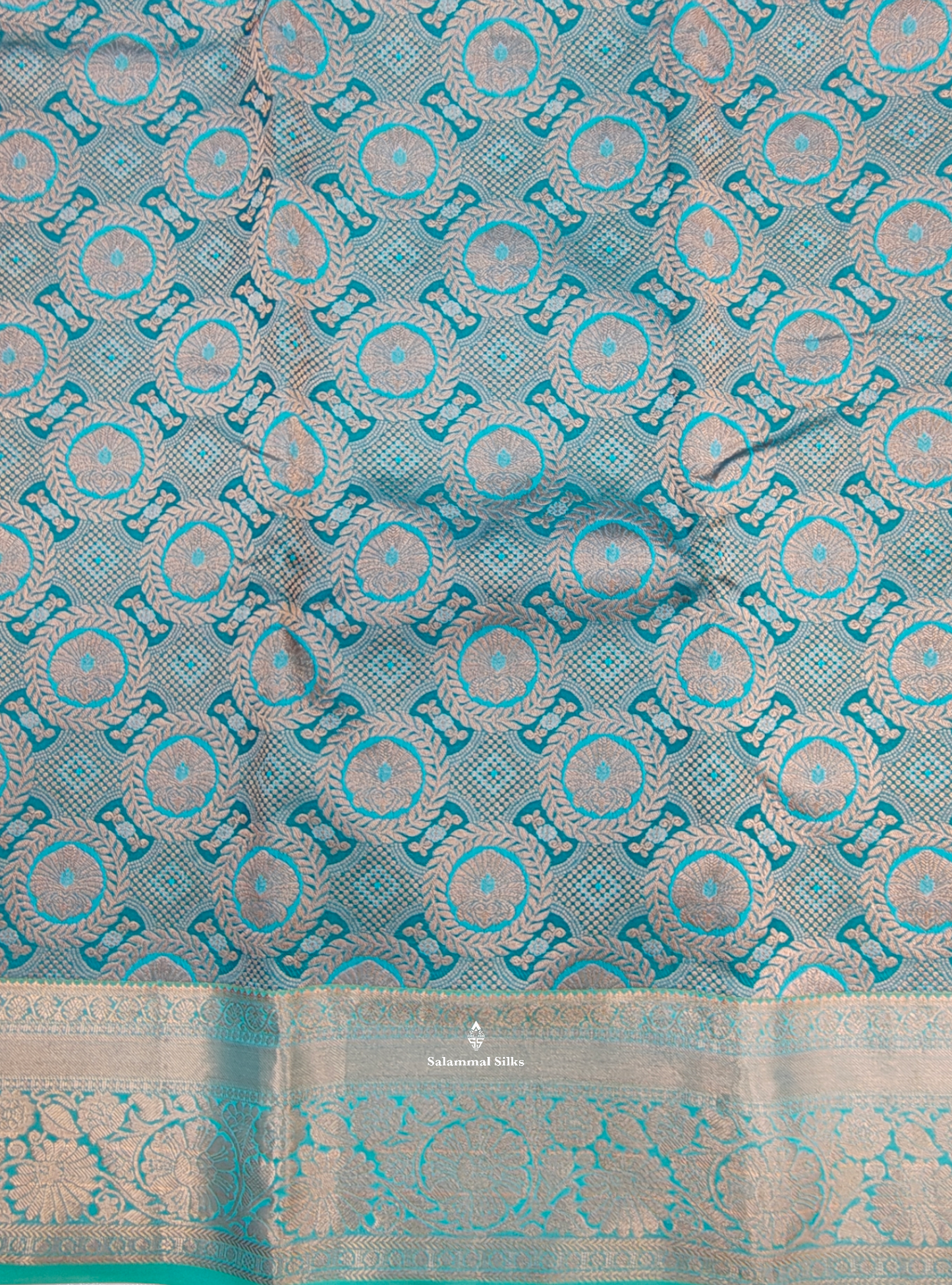 Ramar Green Puremix Silk Saree With Sapphire Green Border