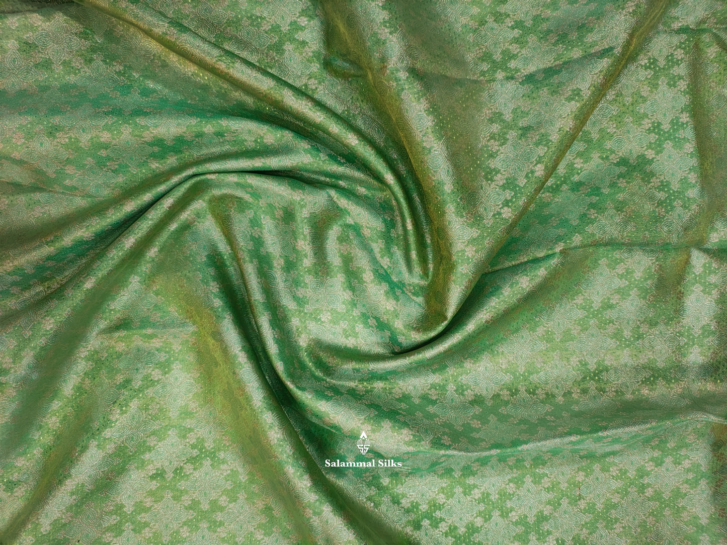 Light Green Bridal Tissue Puremix Silk Saree With Blouse