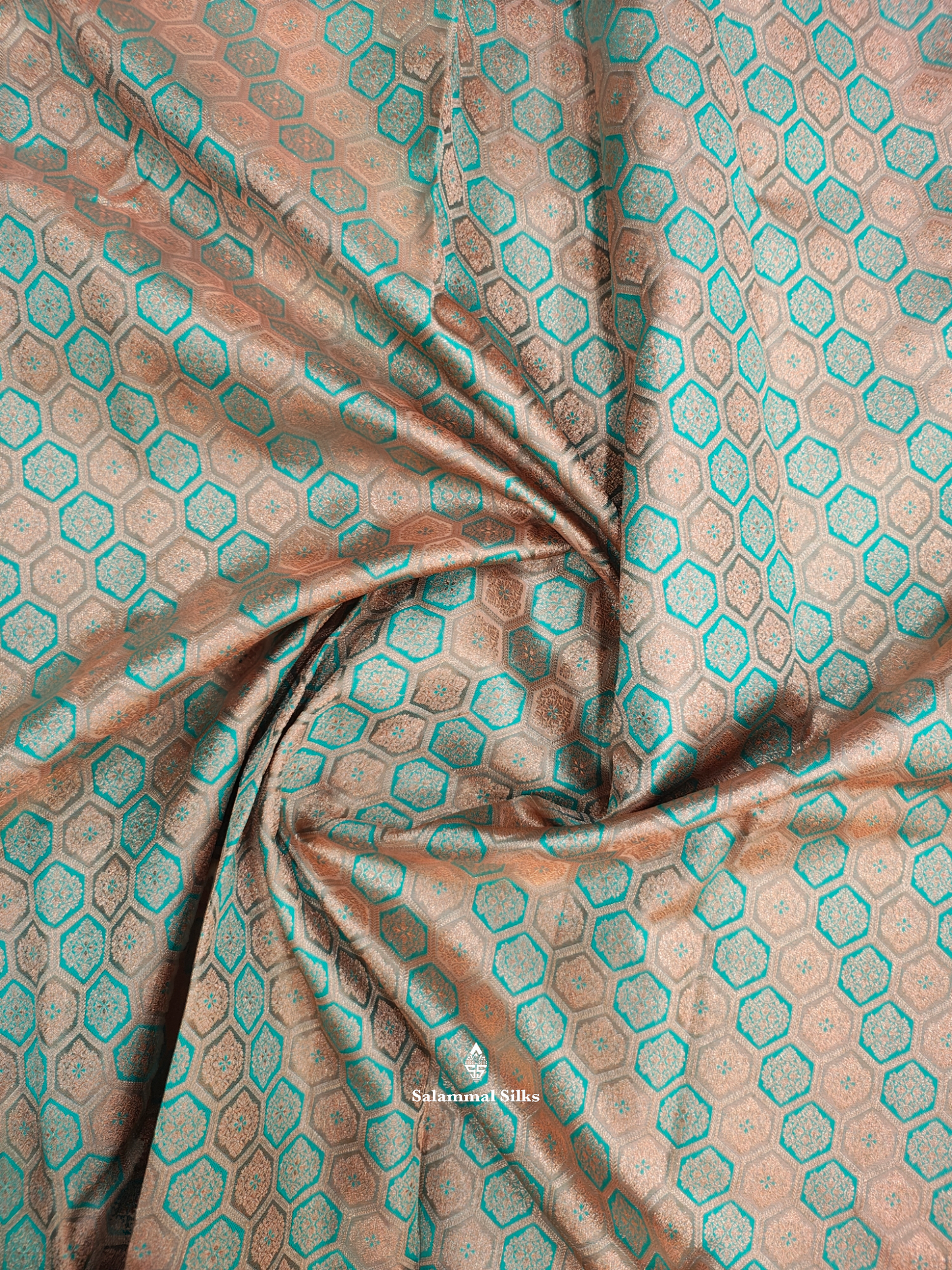 Multicolour Puremix Silk Saree With Ramar Blue Border