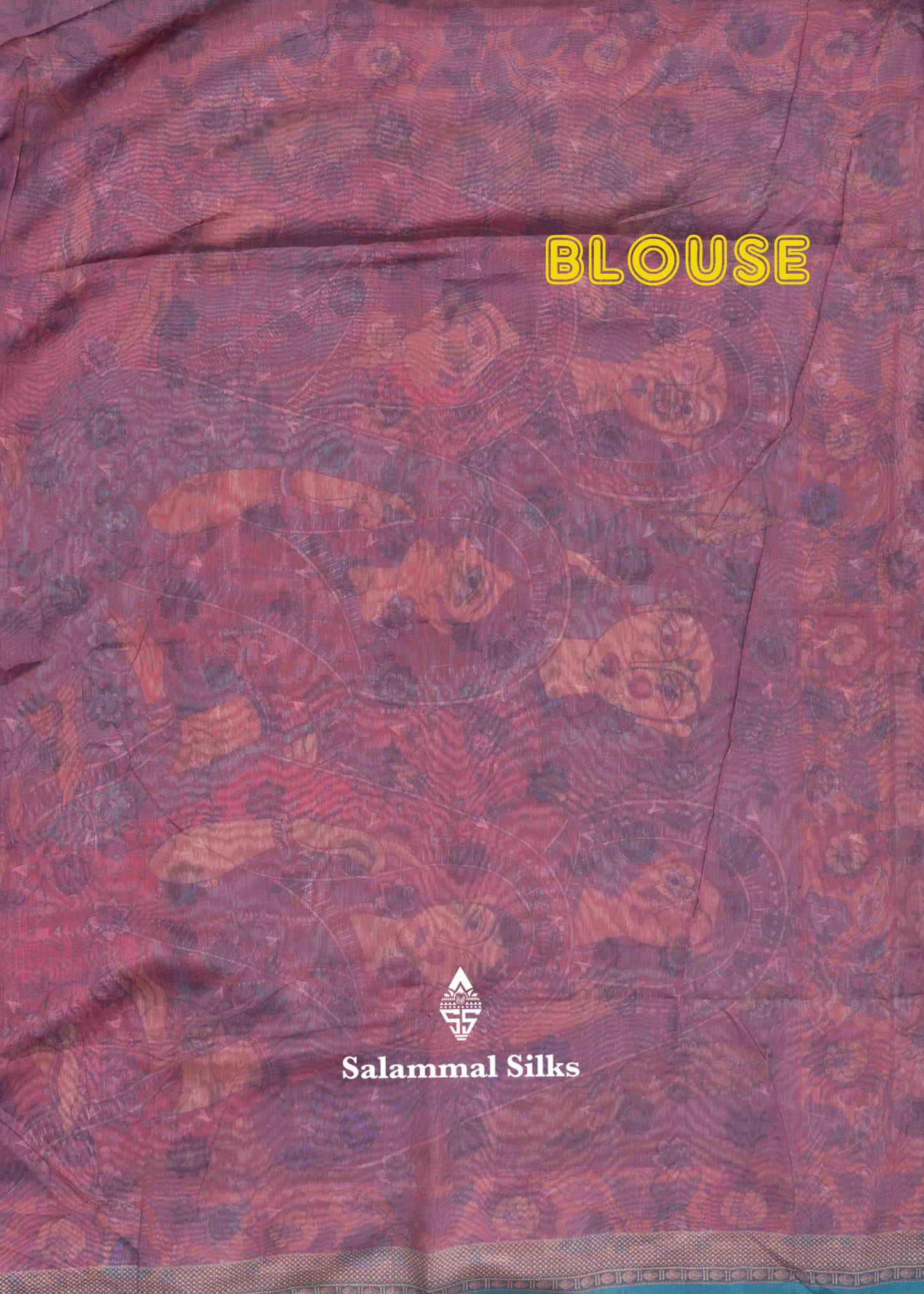 Light Pink Beautiful Kalamkari Fancy Saree With Maroon Blouse