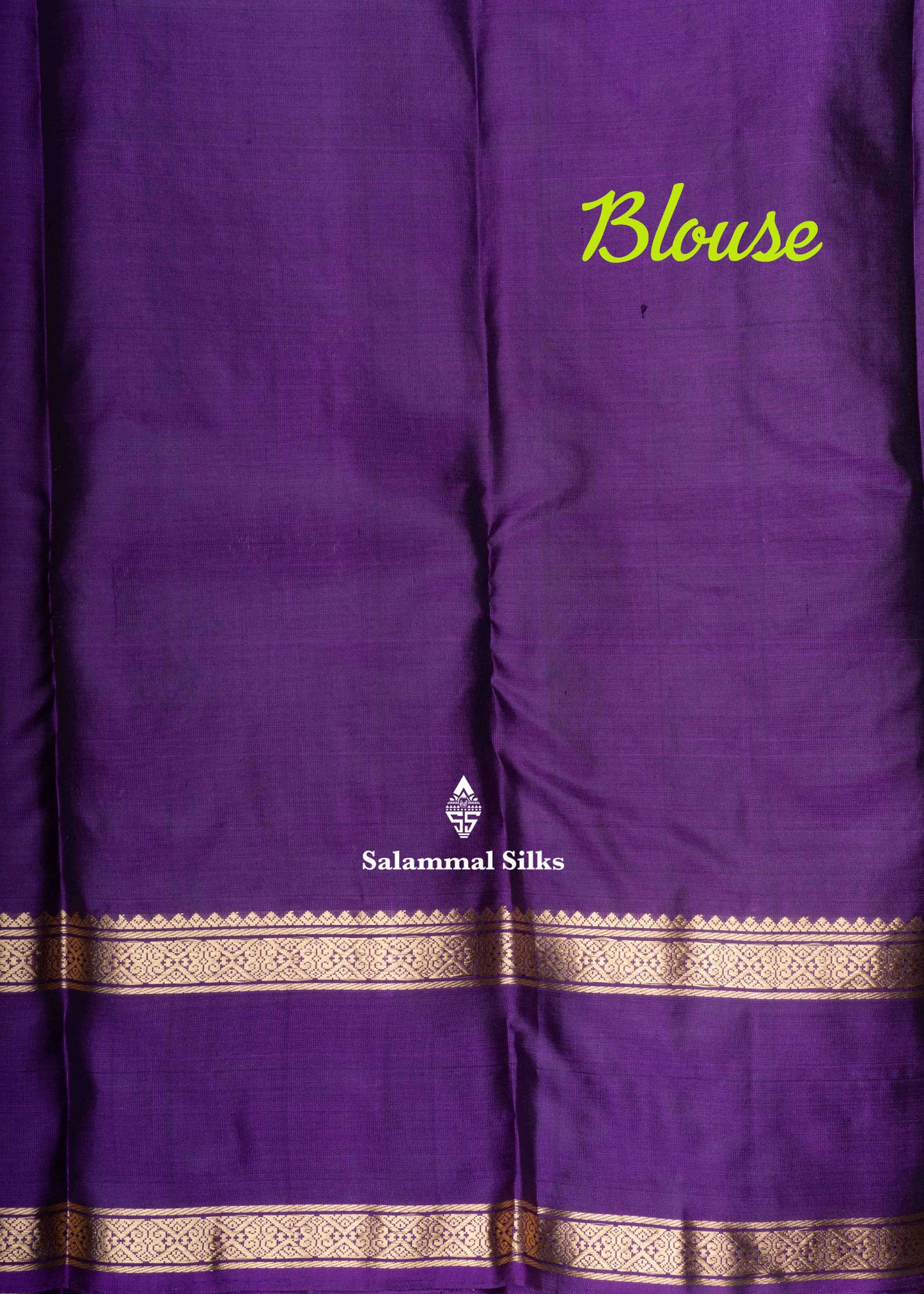 Kanjivaram Navy Blue Pure Silk Saree With Violet Blouse