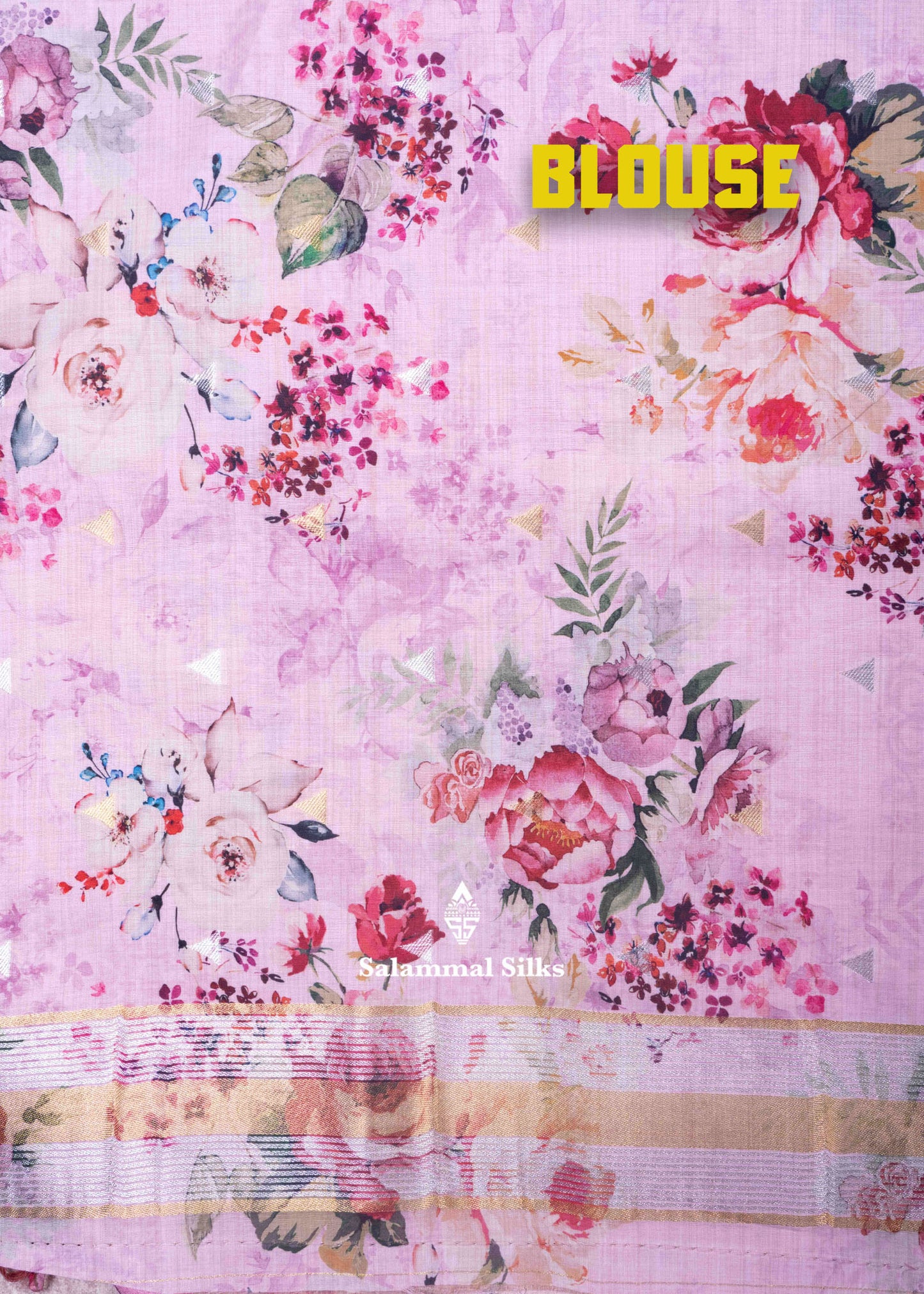 Pink Shade Semi Organza Saree With Floral Border