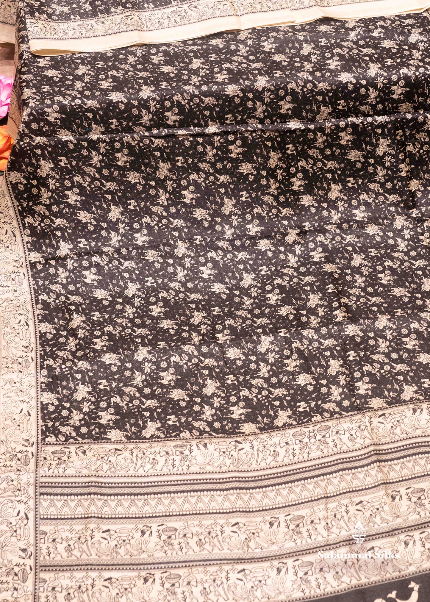 Brown Colour Fancy Semi Tussar Saree With Blouse