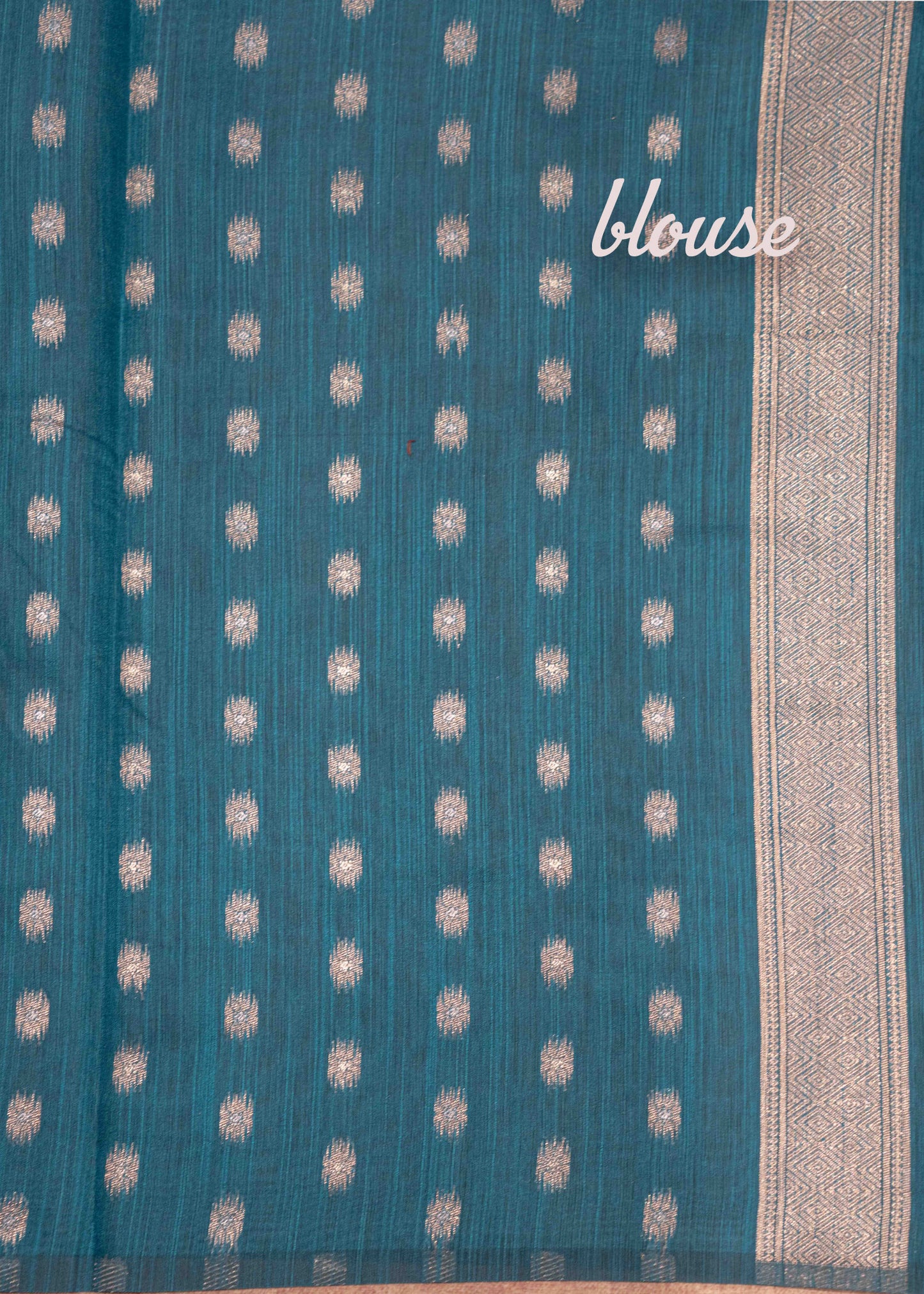 Navy Blue Colour Cotton Mix Saree With Fancy Border