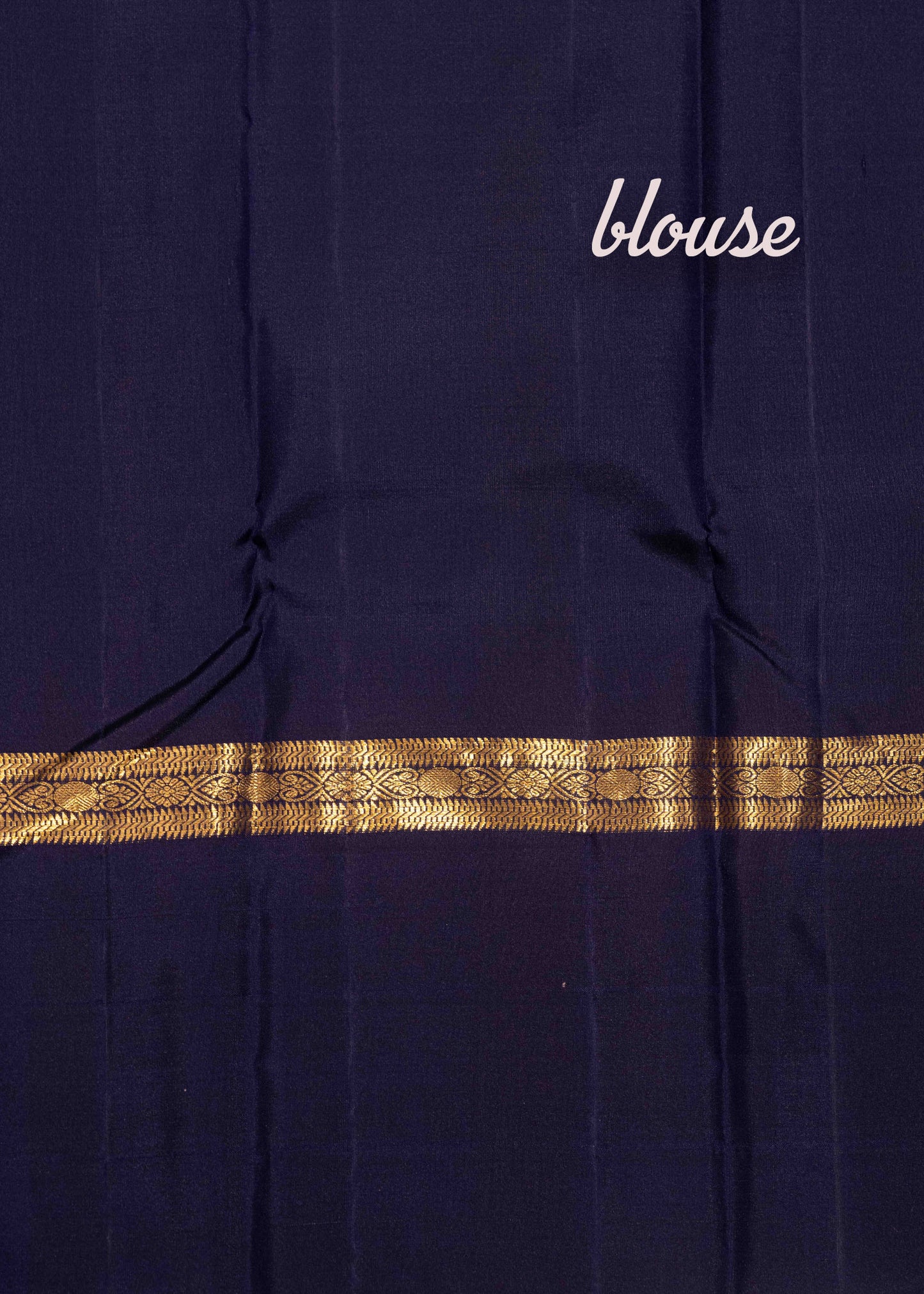 Grey Colour Kanjivaram Pure Silk Saree With Navy Blue Traditional Checks Border
