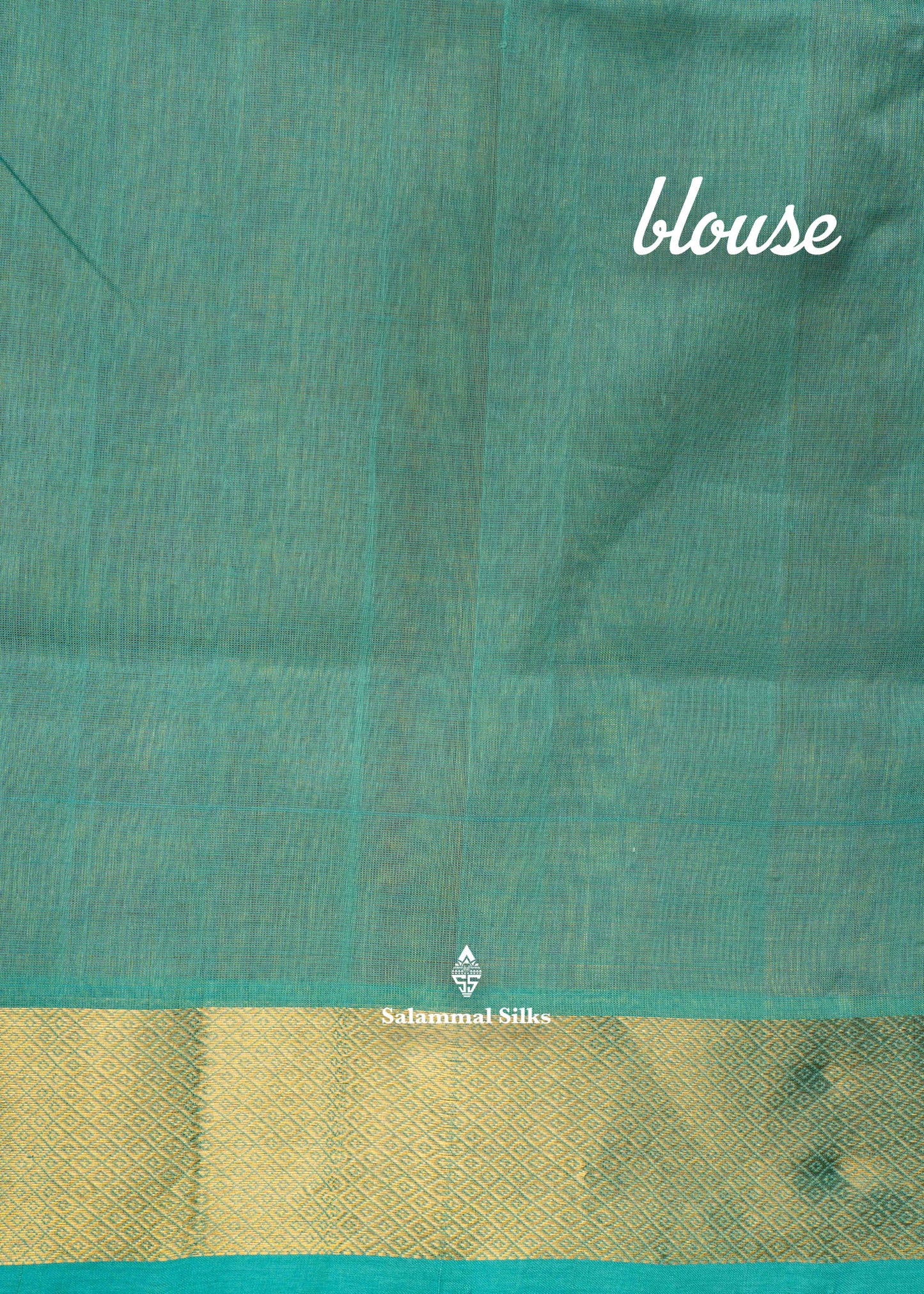 Fanta Orange Pure Silk Cotton Saree With Sapphire Green Blouse