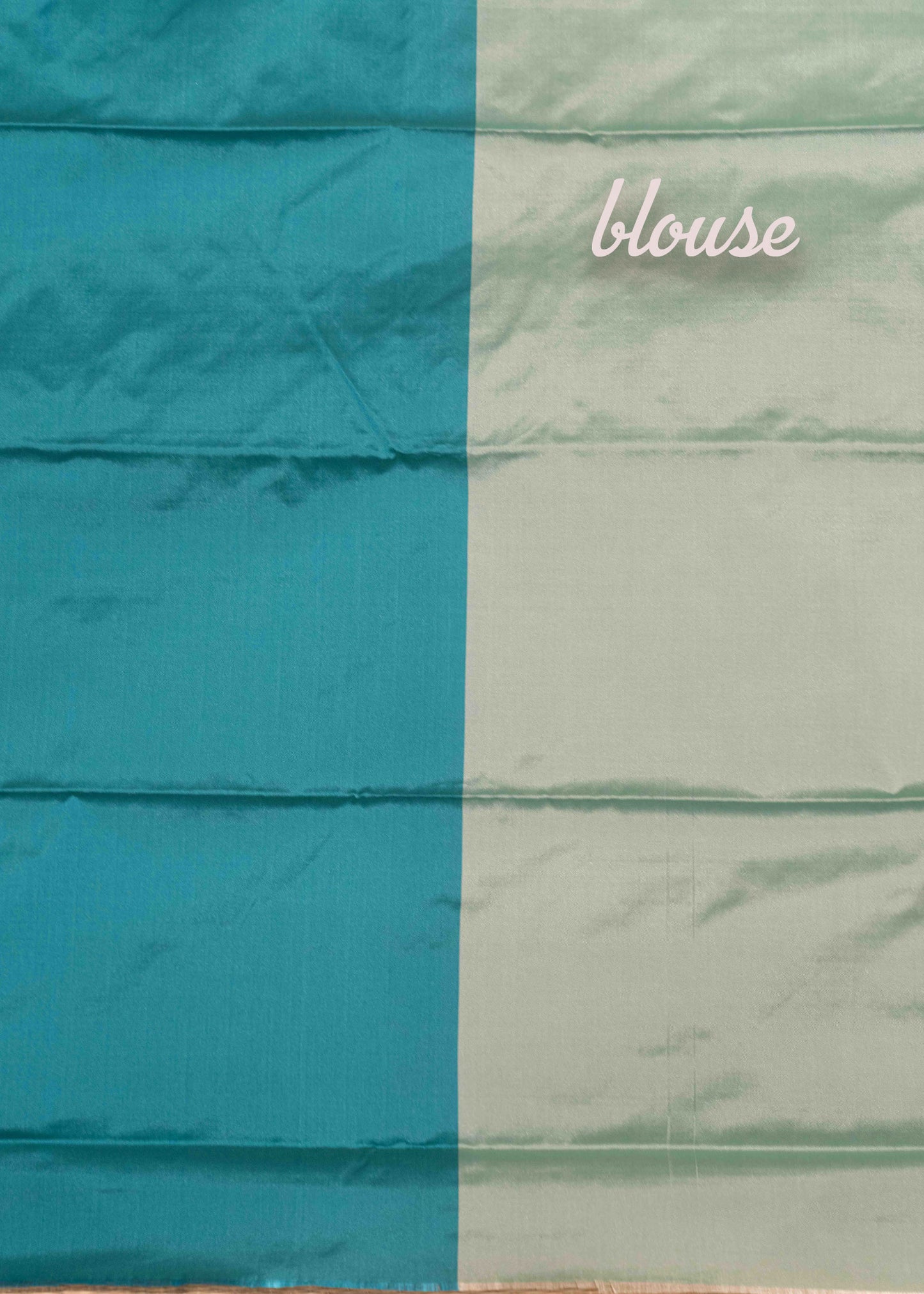 Light Green & Peacock Green Colour Half And Half Semi Silk Saree With Blouse