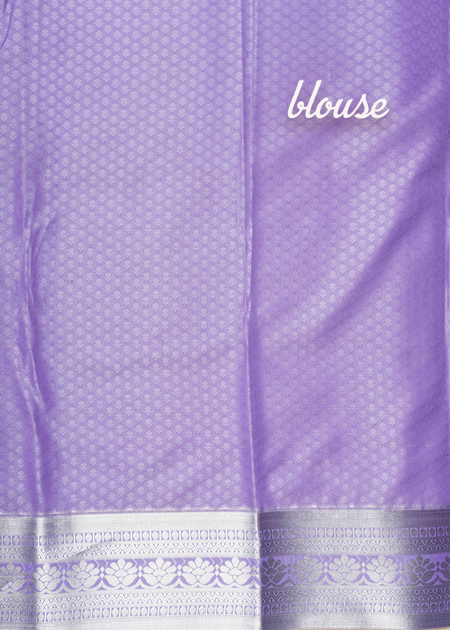 Lavender Colour Bridal Semi Silk Saree With Blouse