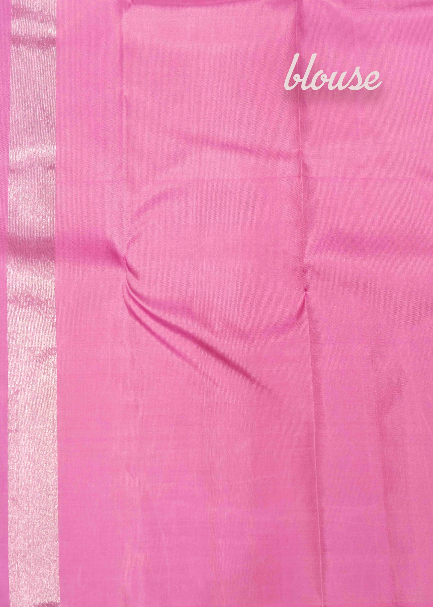 Kanjivaram Sandal Pure Silk Saree 3G Zari Baby Pink Border