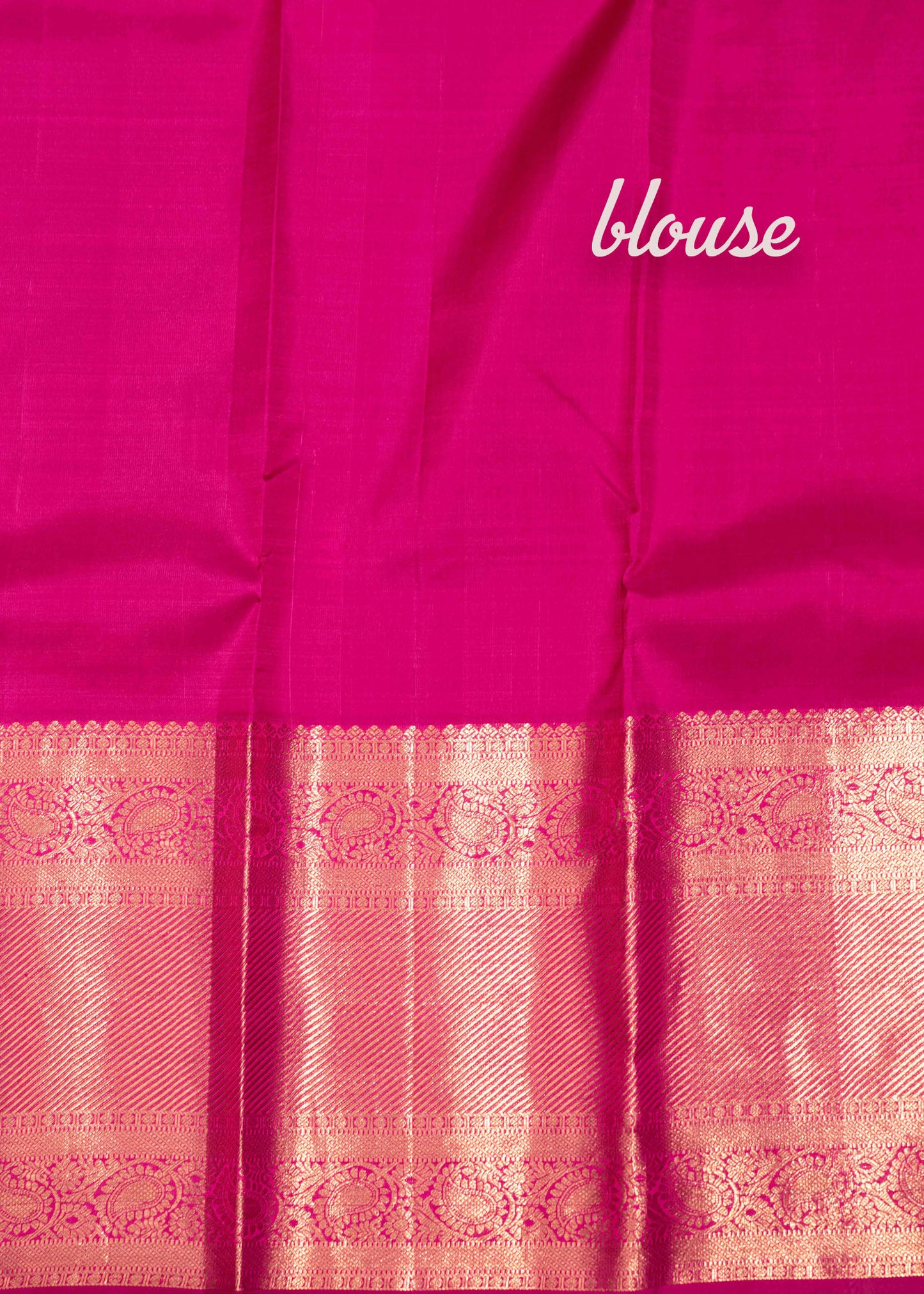 Half White Colour Kanjivaram Pure Silk Saree With Light Pink Long Size Border