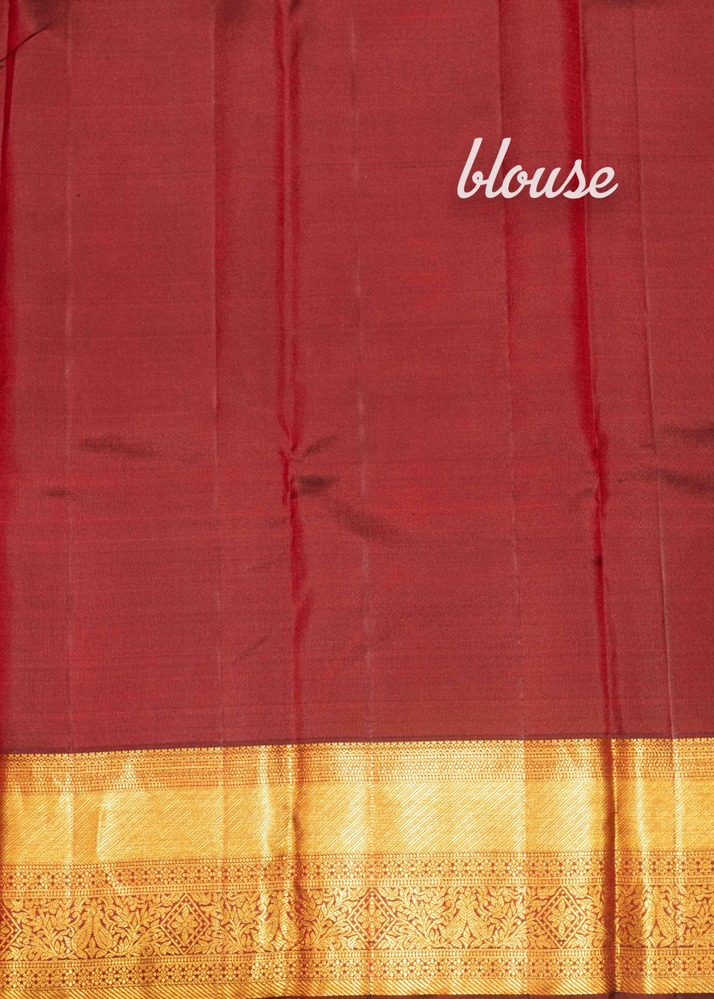 Dark Brown Colour Kanjivaram Pure Silk Saree with Gold Zari Border