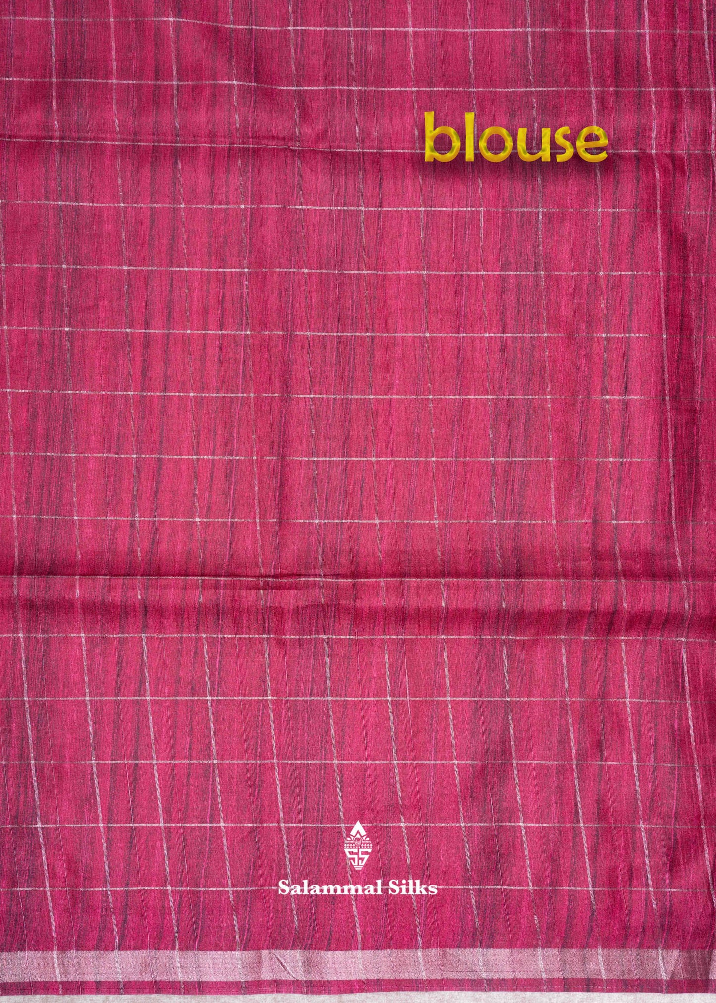 Cream Colour Semi Tussar Saree With Floral Prints & Zari Checks