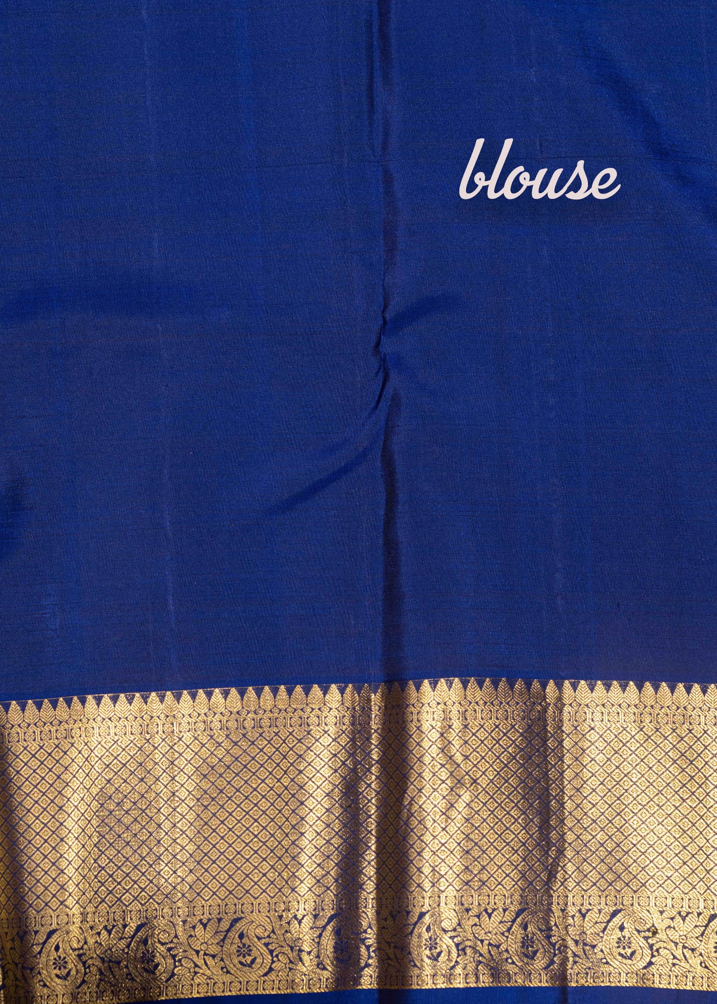 Olive Brown Colour Kanjivaram Pure Silk Saree With Royal Blue Traditional Border