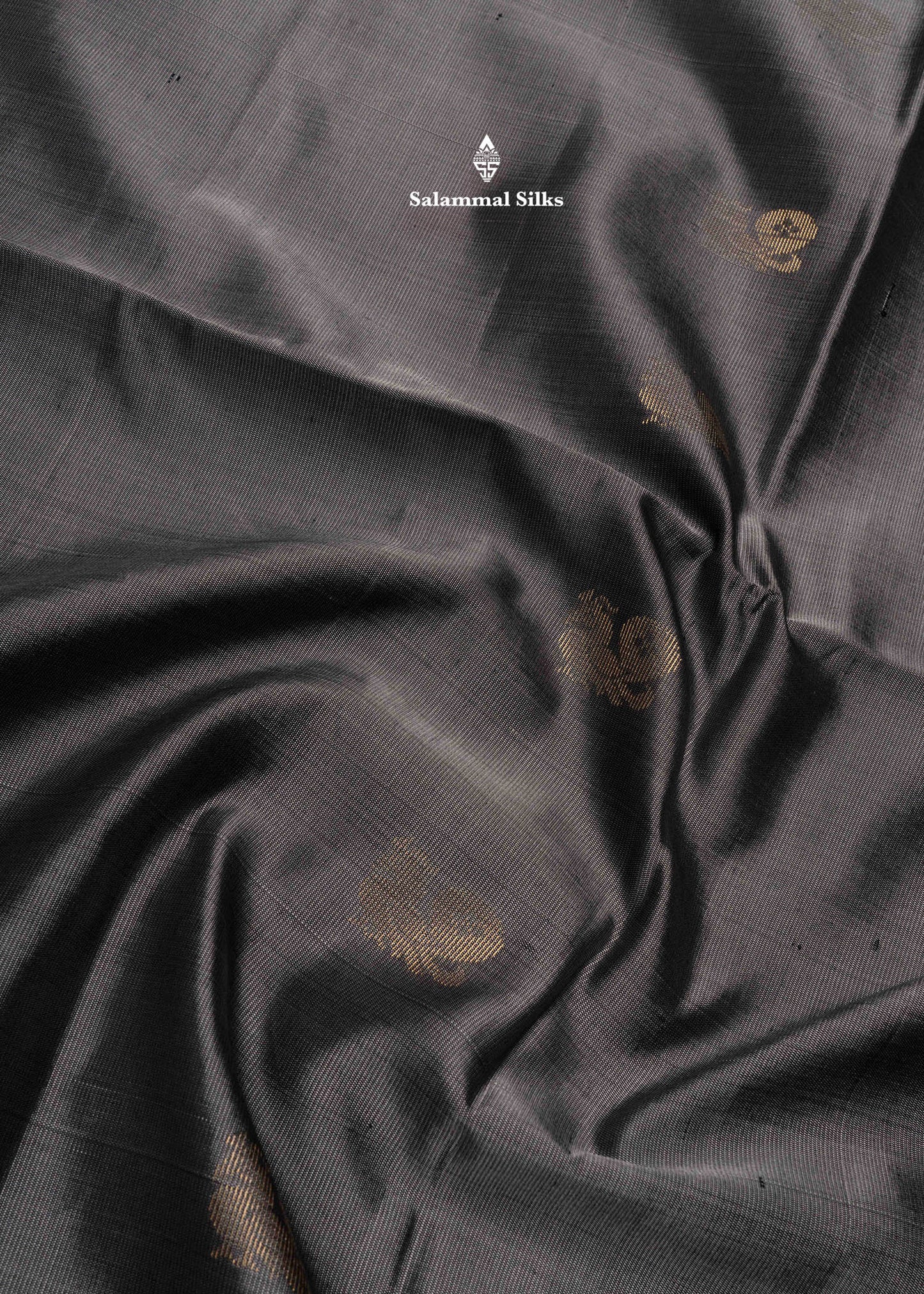 Pure Kanjivaram Grey Colour Soft Silk Saree With Fancy Violet Border