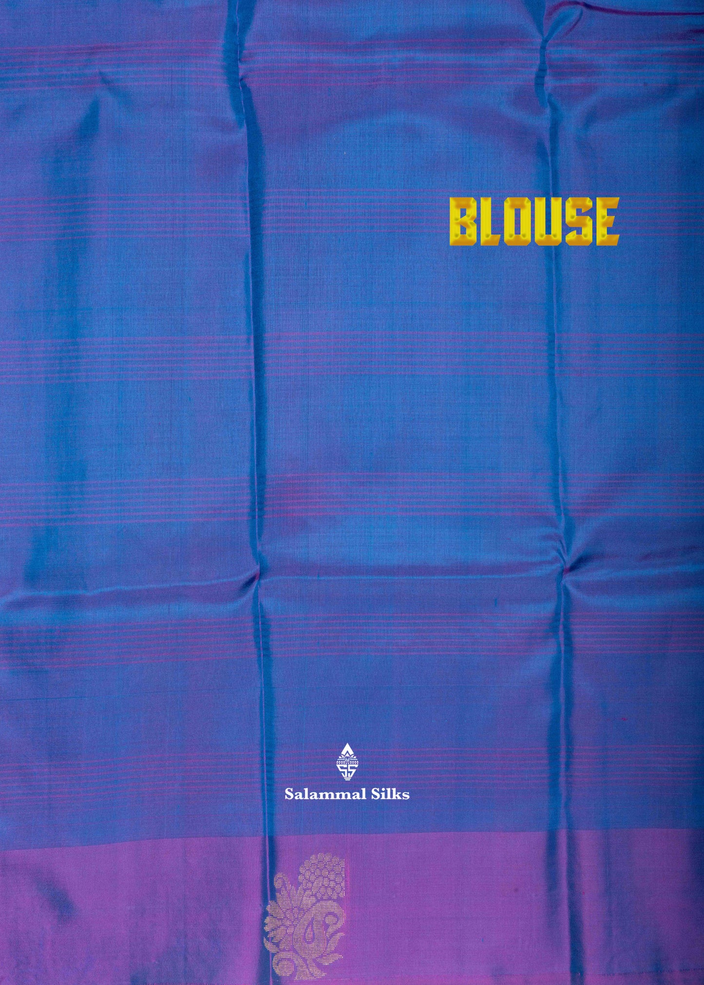 Kanjivaram Pure Silk Saree Blue With Pink Shade Blouse