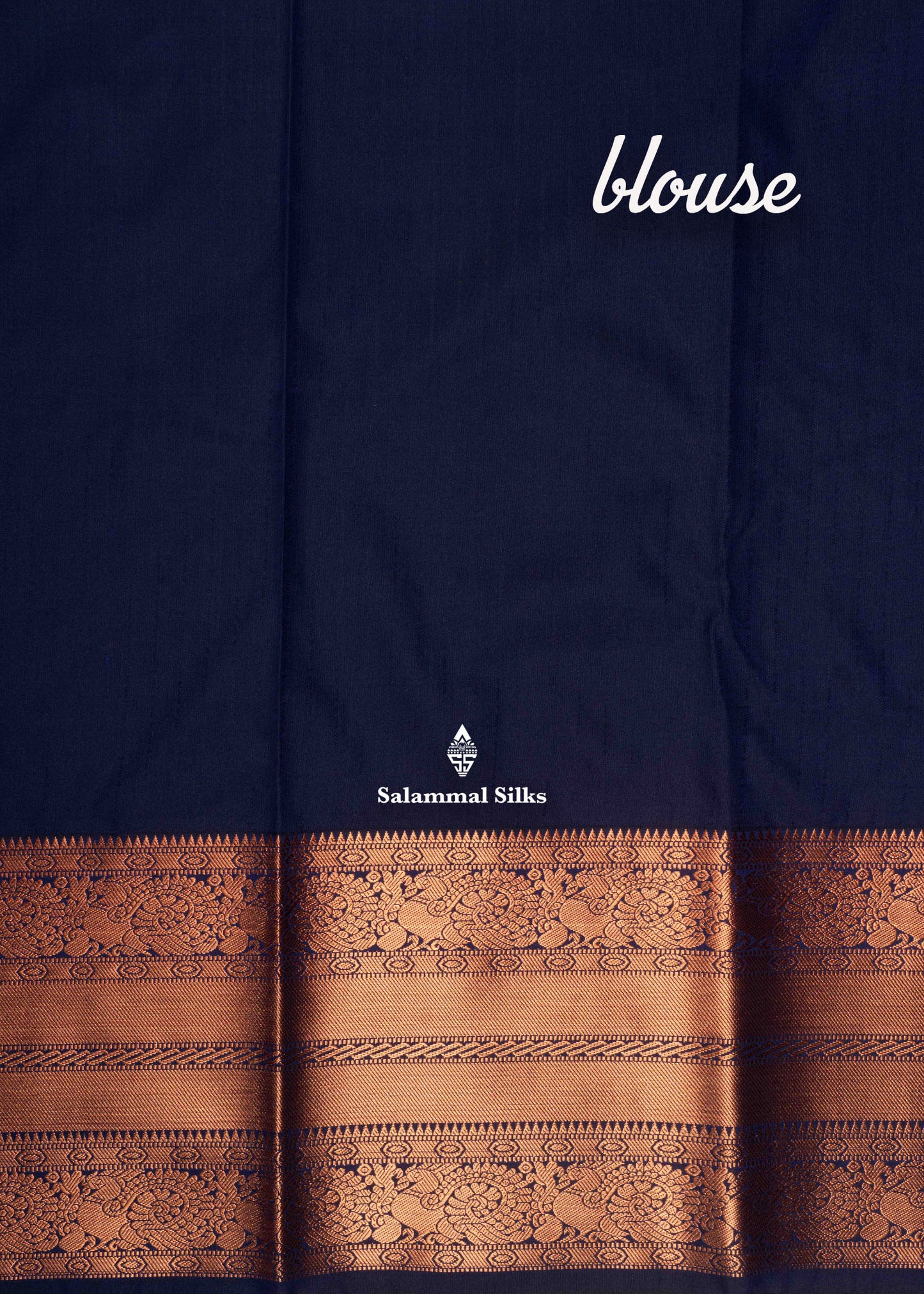 Olive Mustard Yellow Semi Silk Saree With Navy Blue Blouse