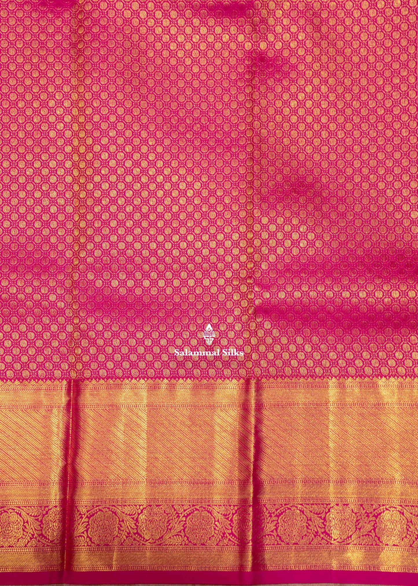 Green Colour Kanjivaram Pure Silk Saree with Pink Border