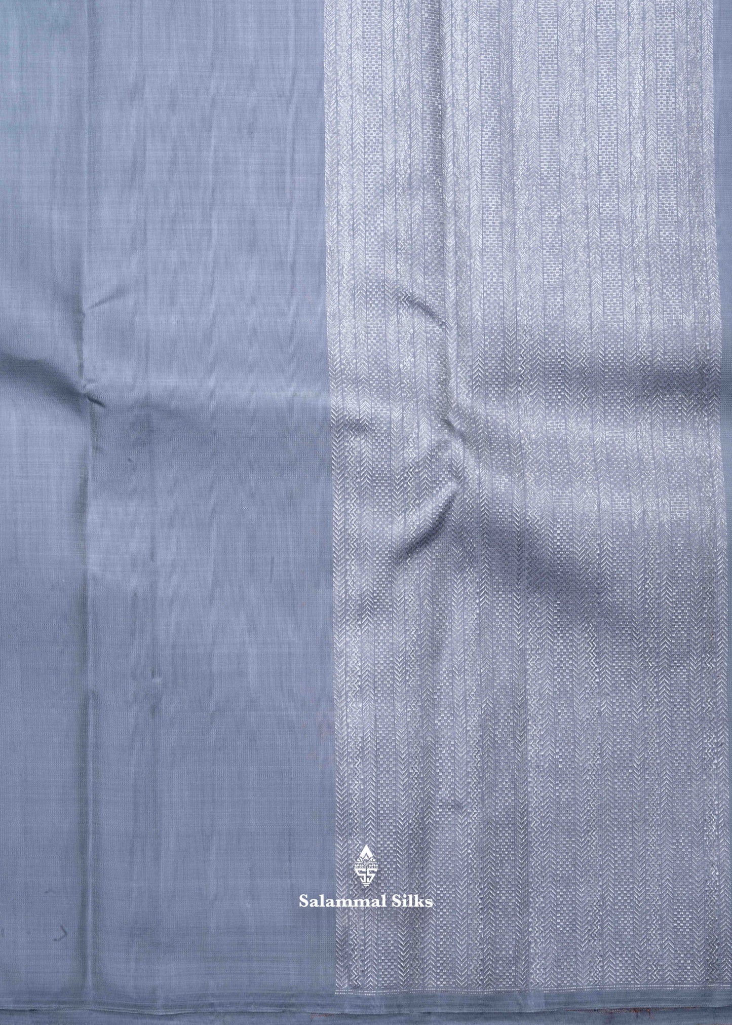 Kanjivaram Silver Colour Fancy Pure Silk Saree With Rexona Green Blouse