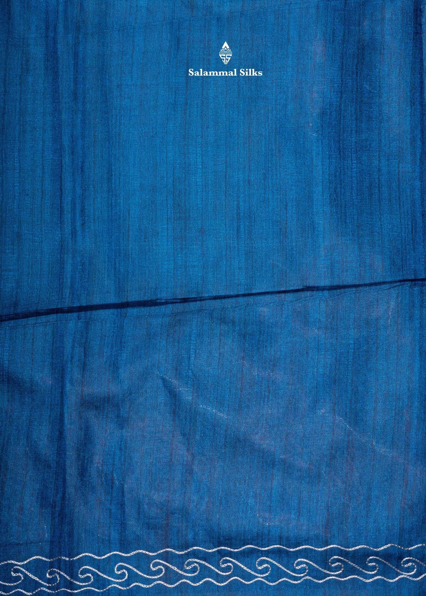 Peacock Blue Semi Tussar Fancy Saree With Blouse