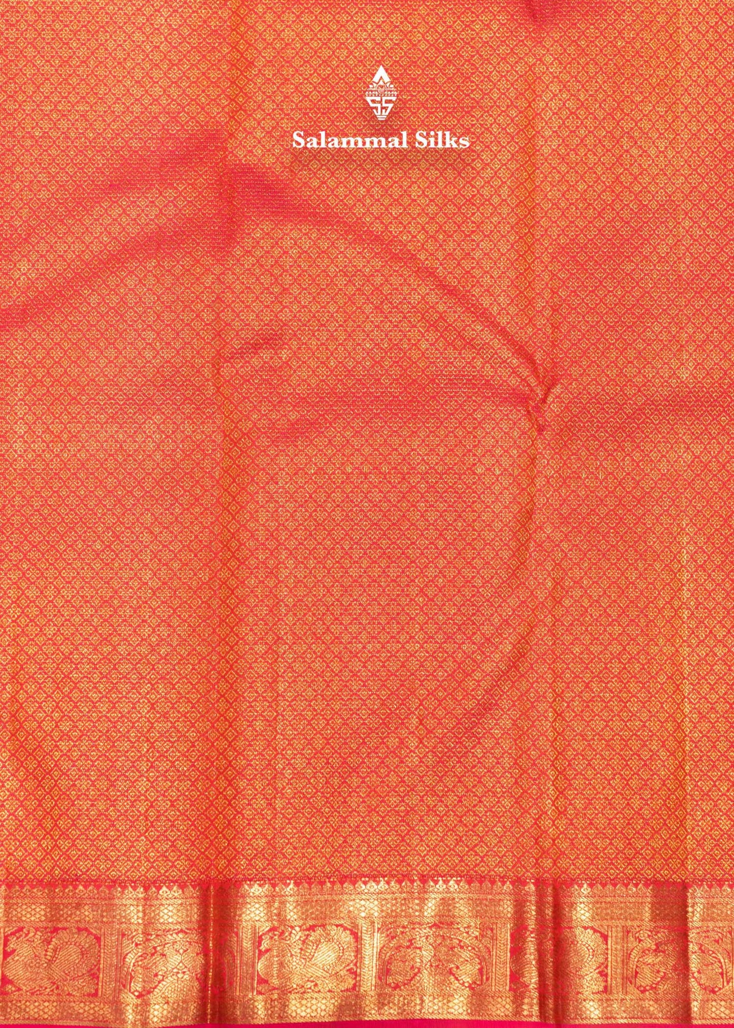 Rani Pink Vairaoosi Design Kanjivaram 2G Zari Pure Silk Saree With Traditional Border