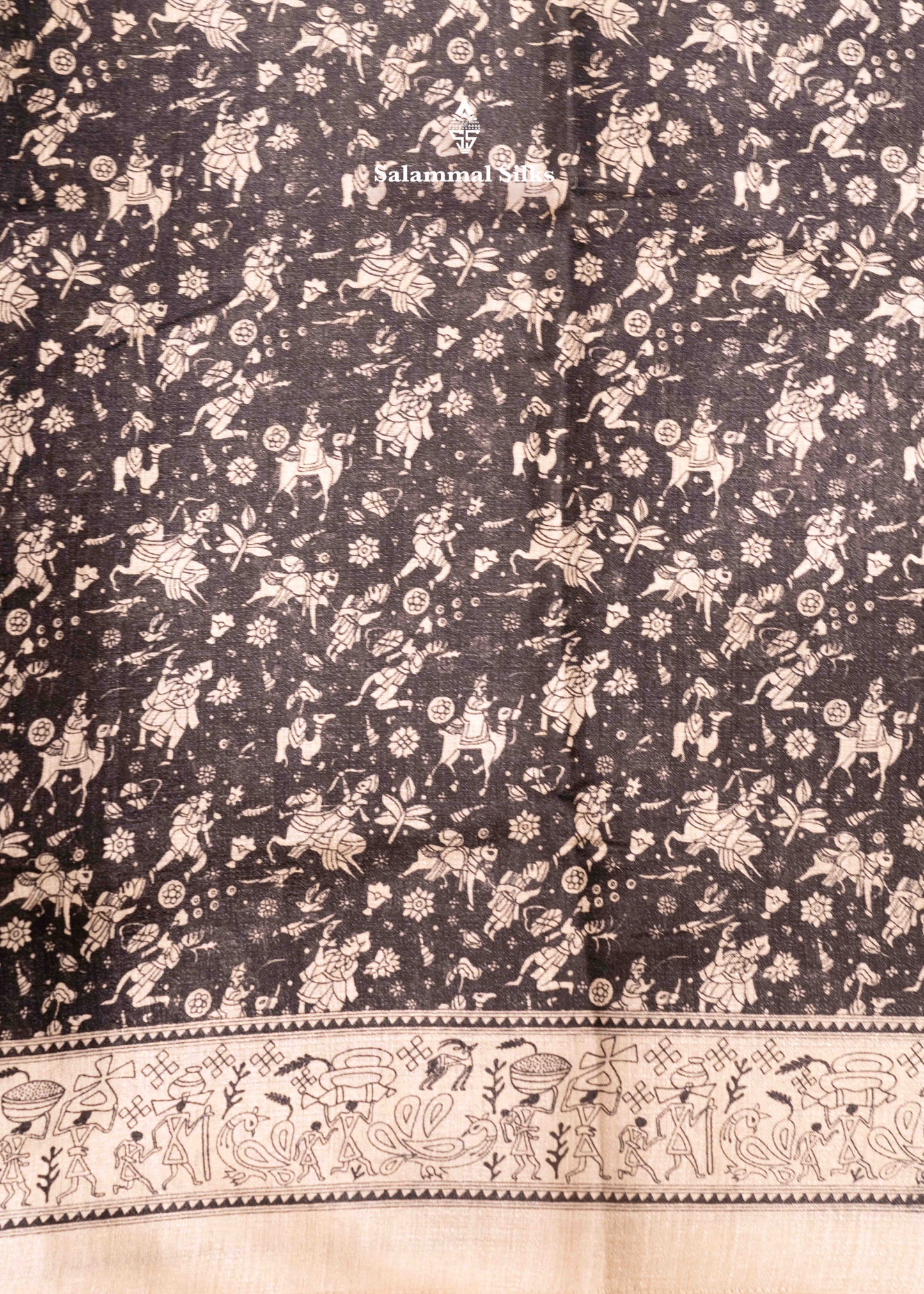 Brown Colour Fancy Semi Tussar Saree With Blouse